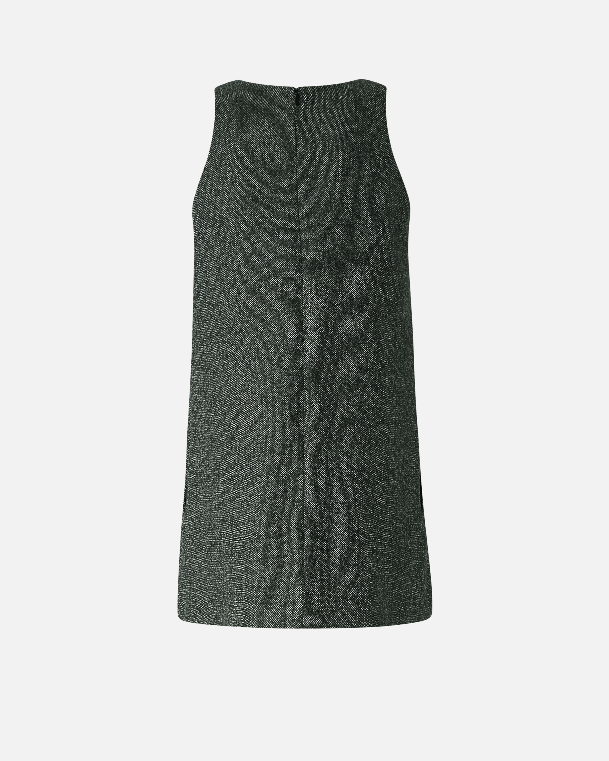 SHORT PINAFORE DRESS WITH MIRROR-FINISH BUTTONS - 6