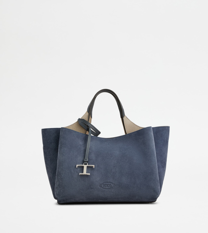 BAG IN SUEDE MINI - BLUE, GREY 1