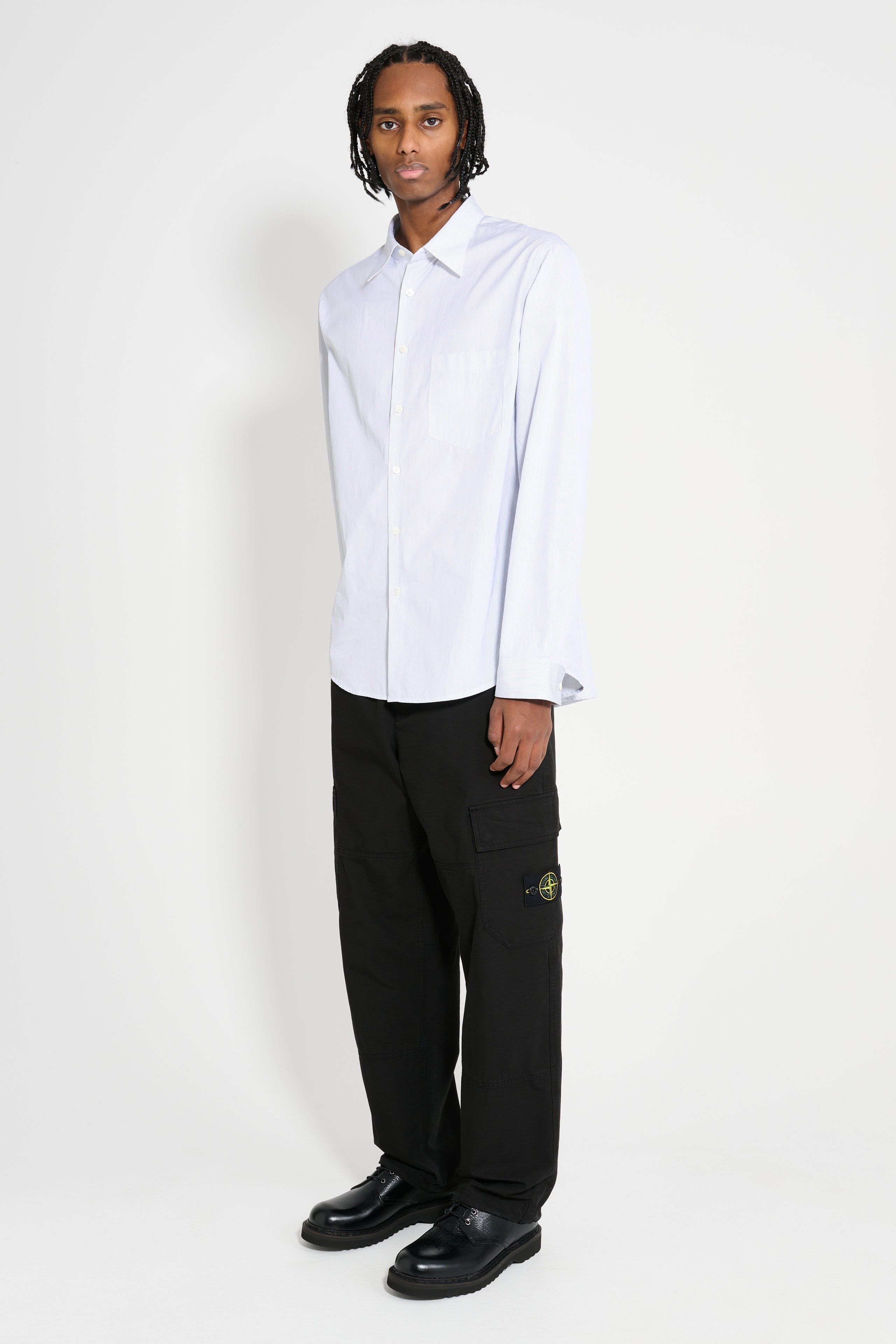 STONE ISLAND RELAXED PANTS BLACK - 6