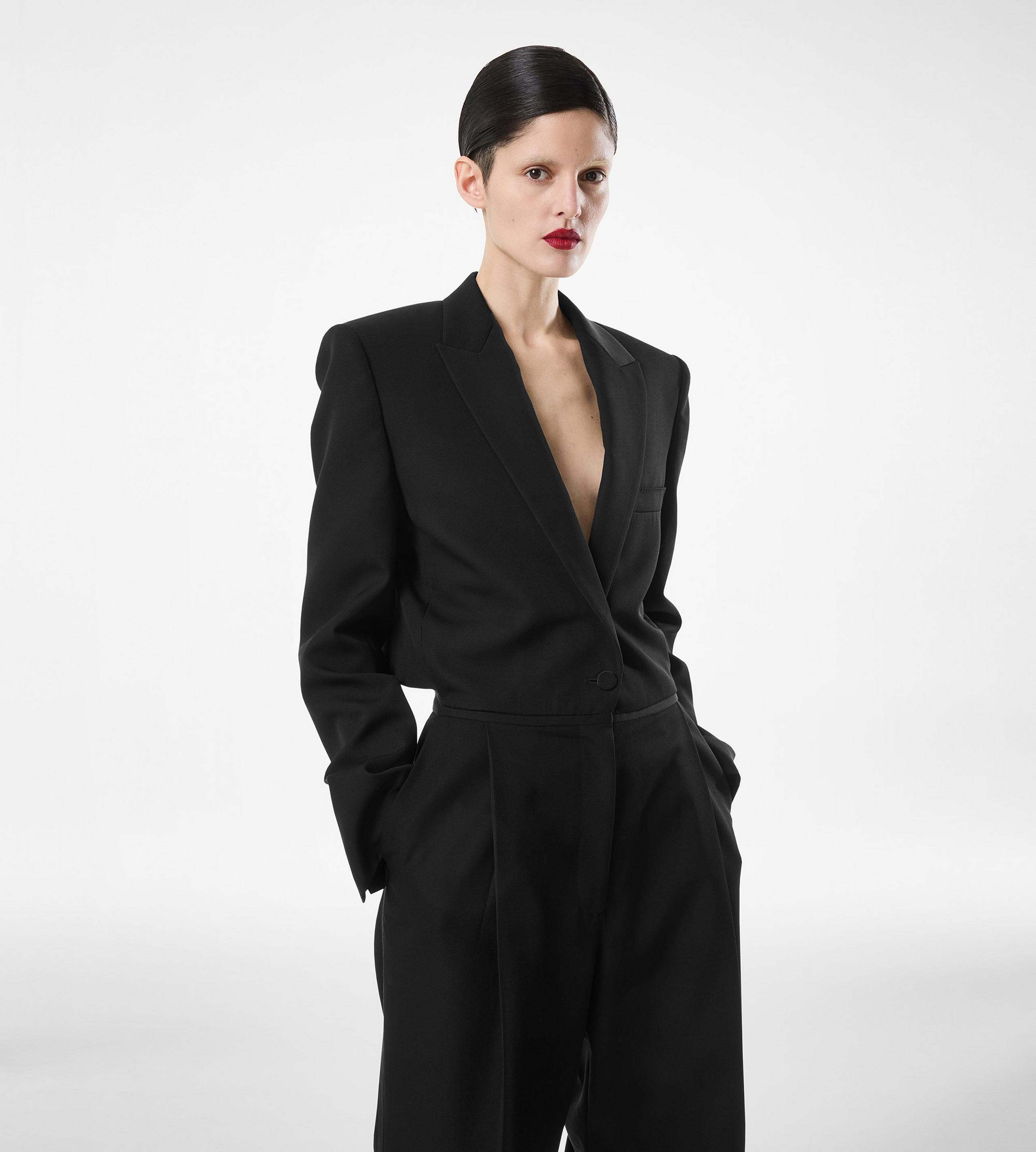 SHARP WOOL TUXEDO JUMPSUIT - 5
