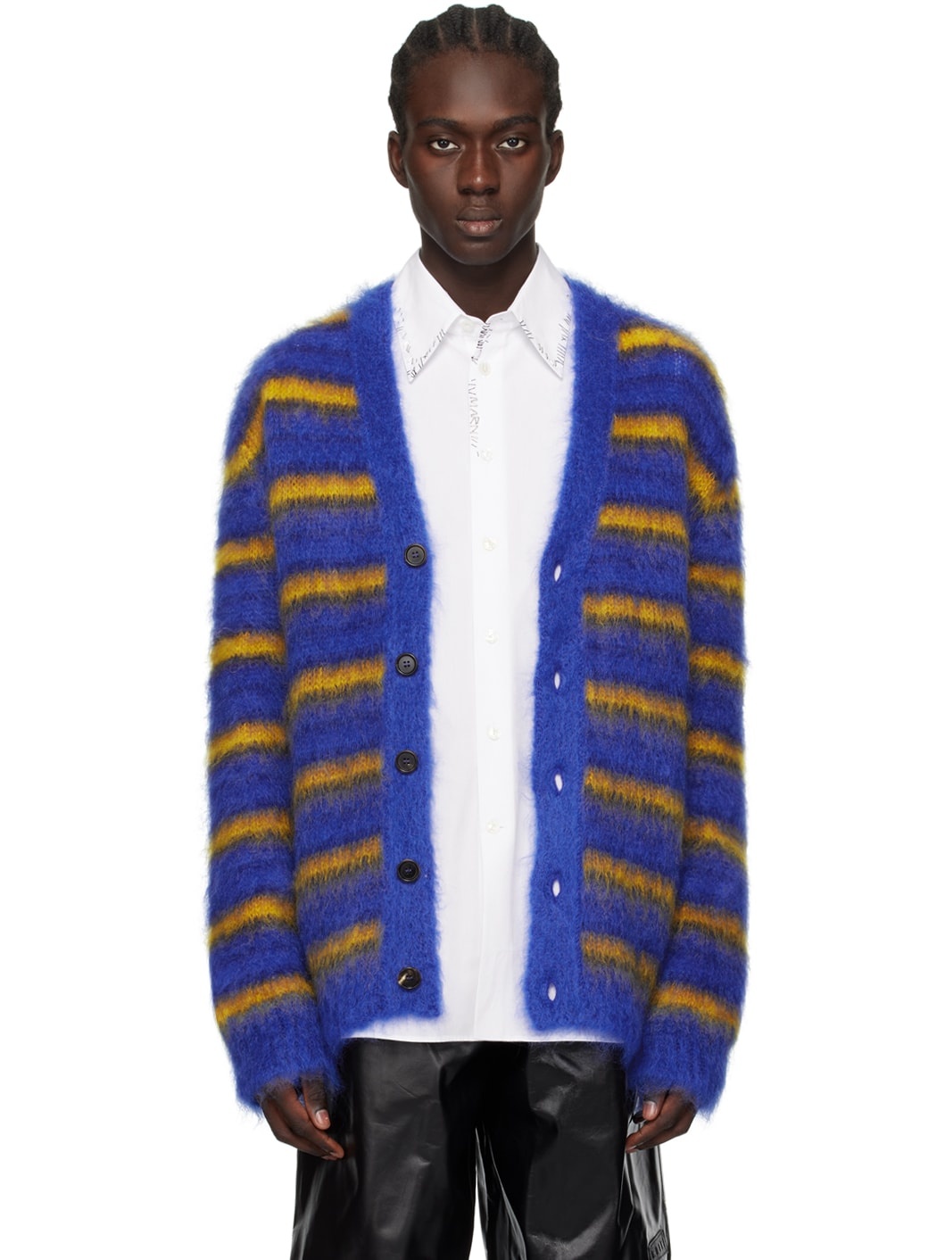 Blue Iconic Stripes Cardigan - 1