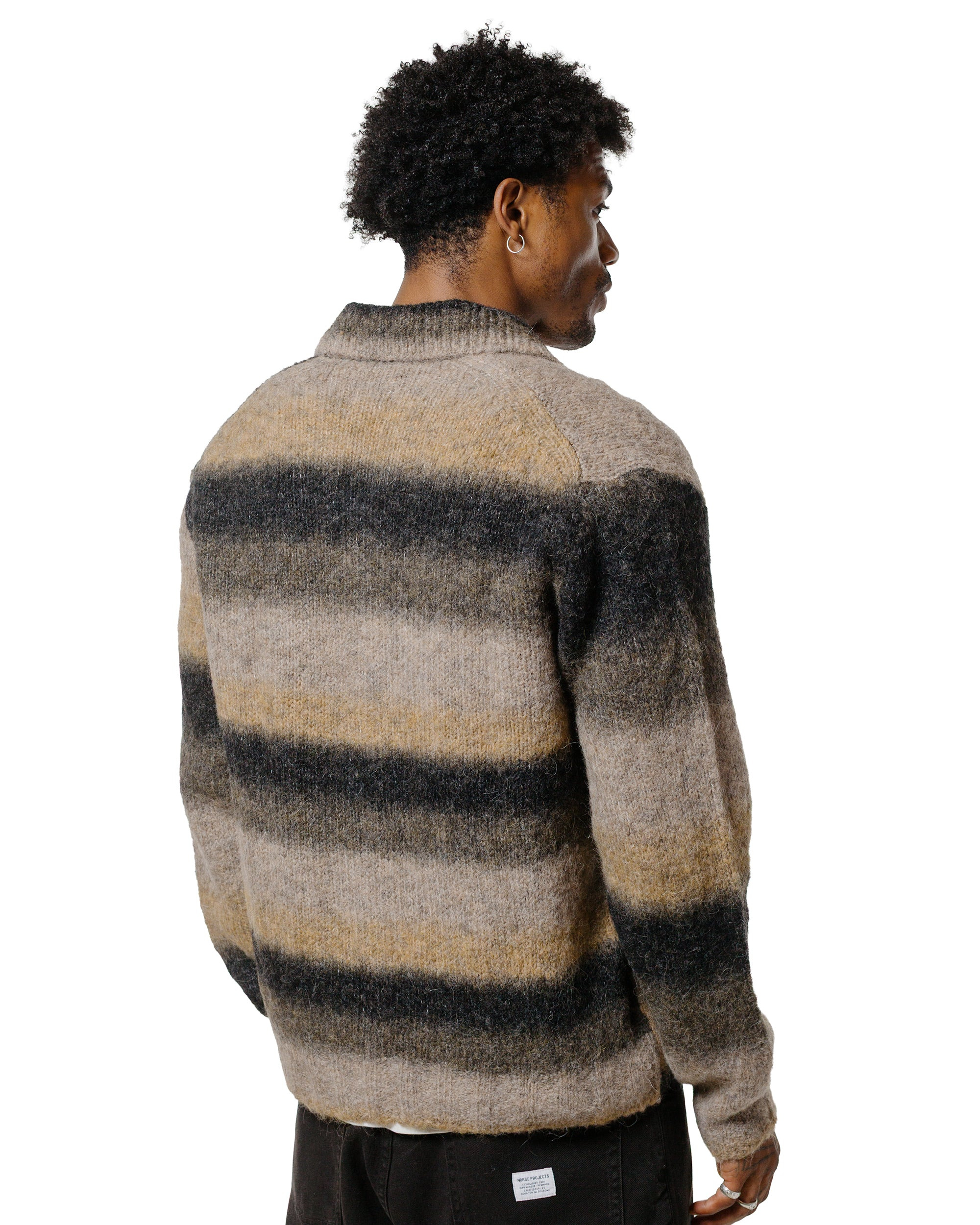 Erik Gradient Alpaca Wool Jacket Utility Khaki - 3