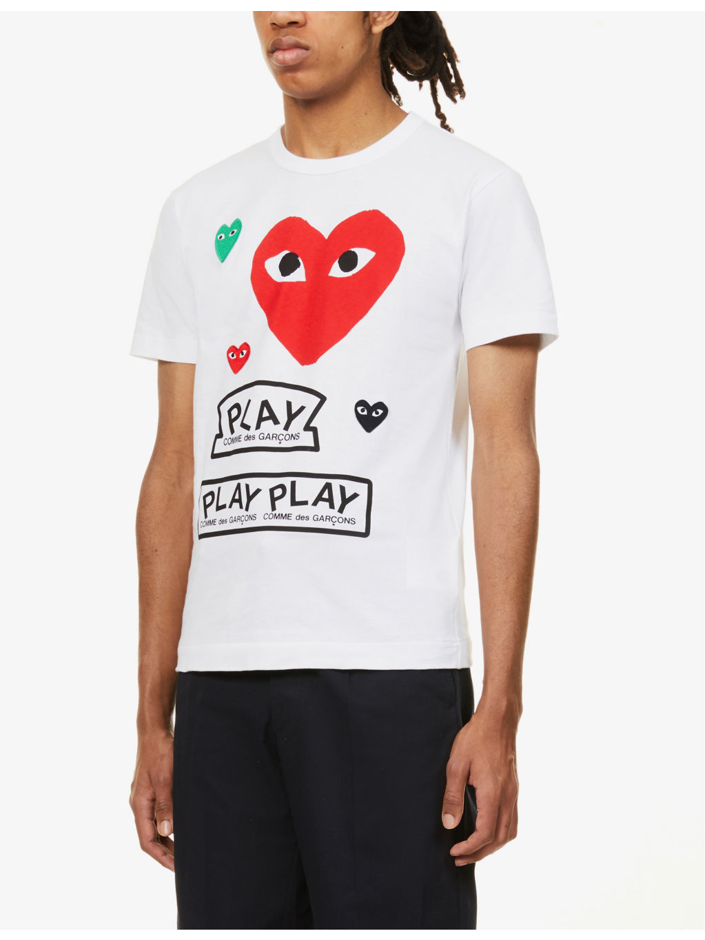 Hearts & Play logo-print cotton-jersey T-shirt - 3