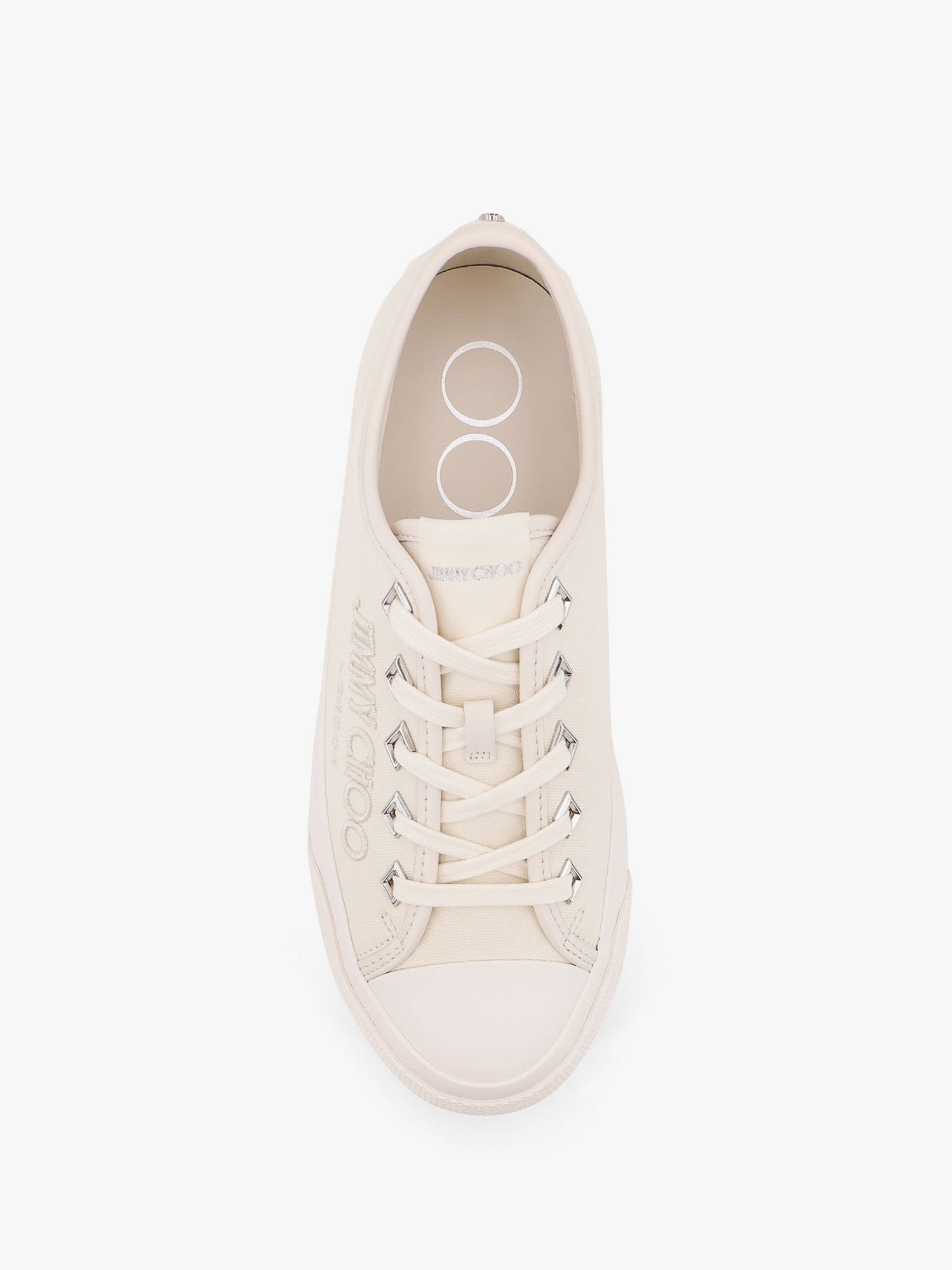 Jimmy Choo Palma Maxi Low-Top Canvas Sneakers With Plateau - 4