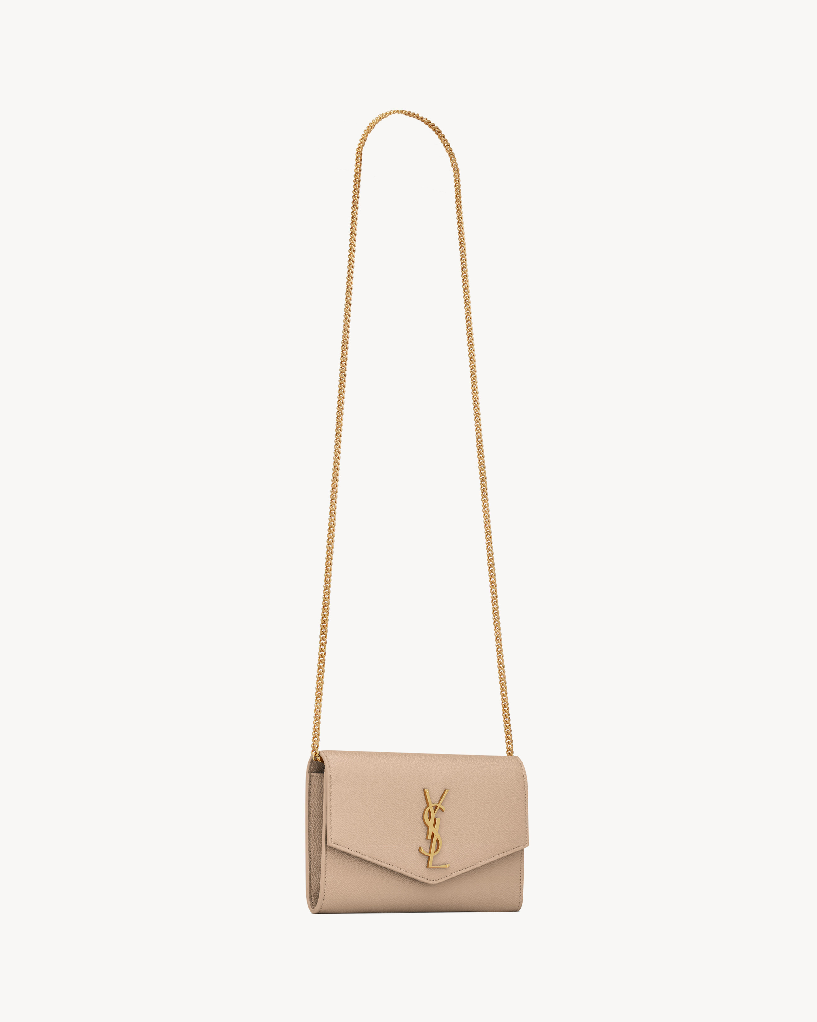 UPTOWN CHAIN WALLET IN GRAIN DE POUDRE EMBOSSED LEATHER - 6