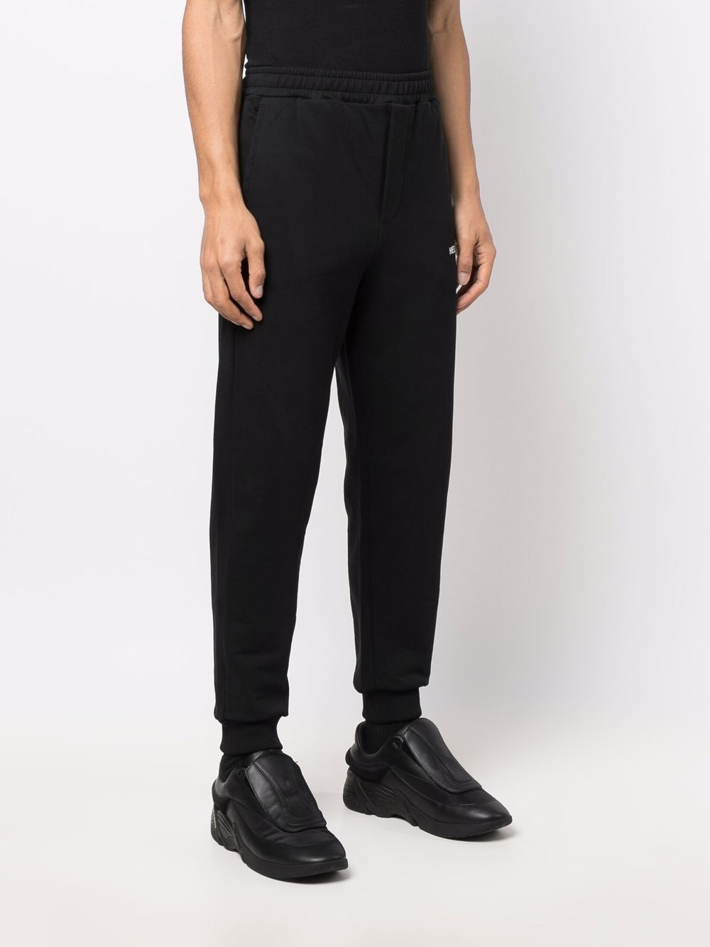 LOGO-PRINT TAPERED TRACK PANTS - 3