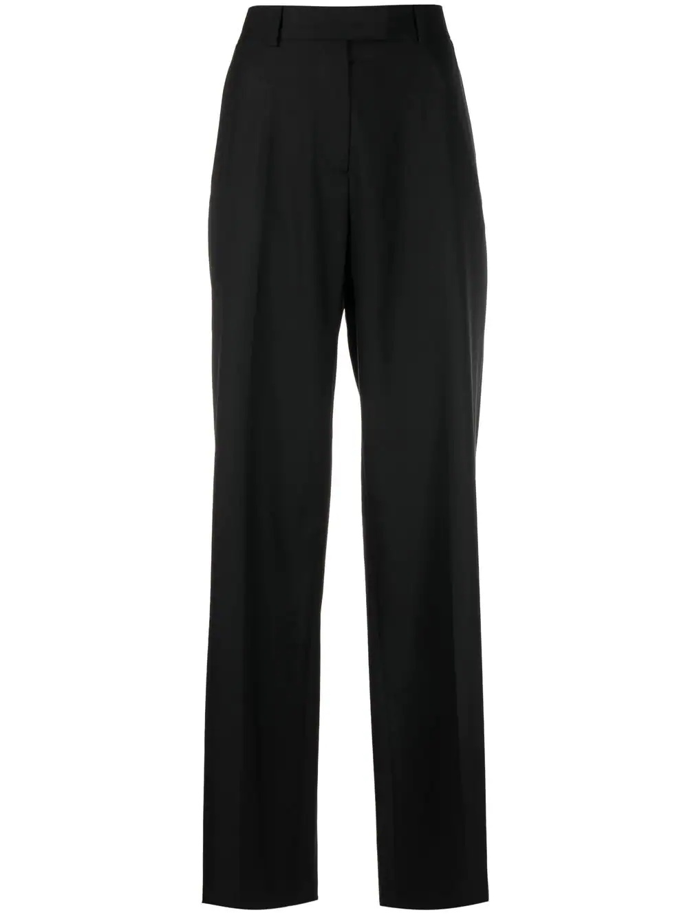 pleated straight trousers - 1