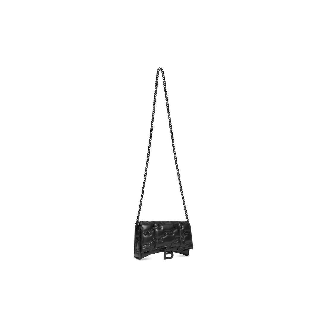 Women's Hourglass Wallet With Chain Bb Monogram in Black - 3