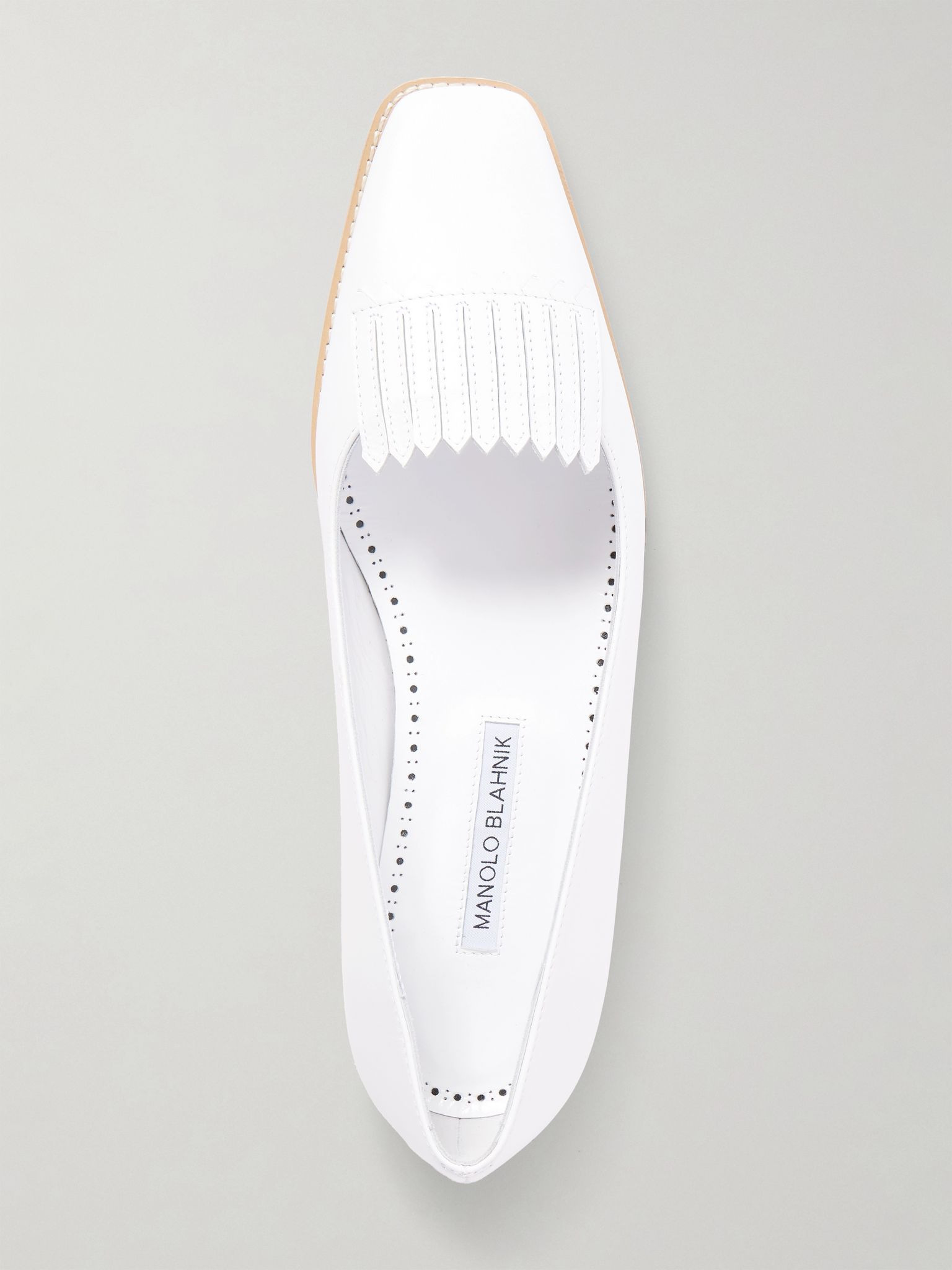 Pausaniasflat fringed leather loafers White - 5