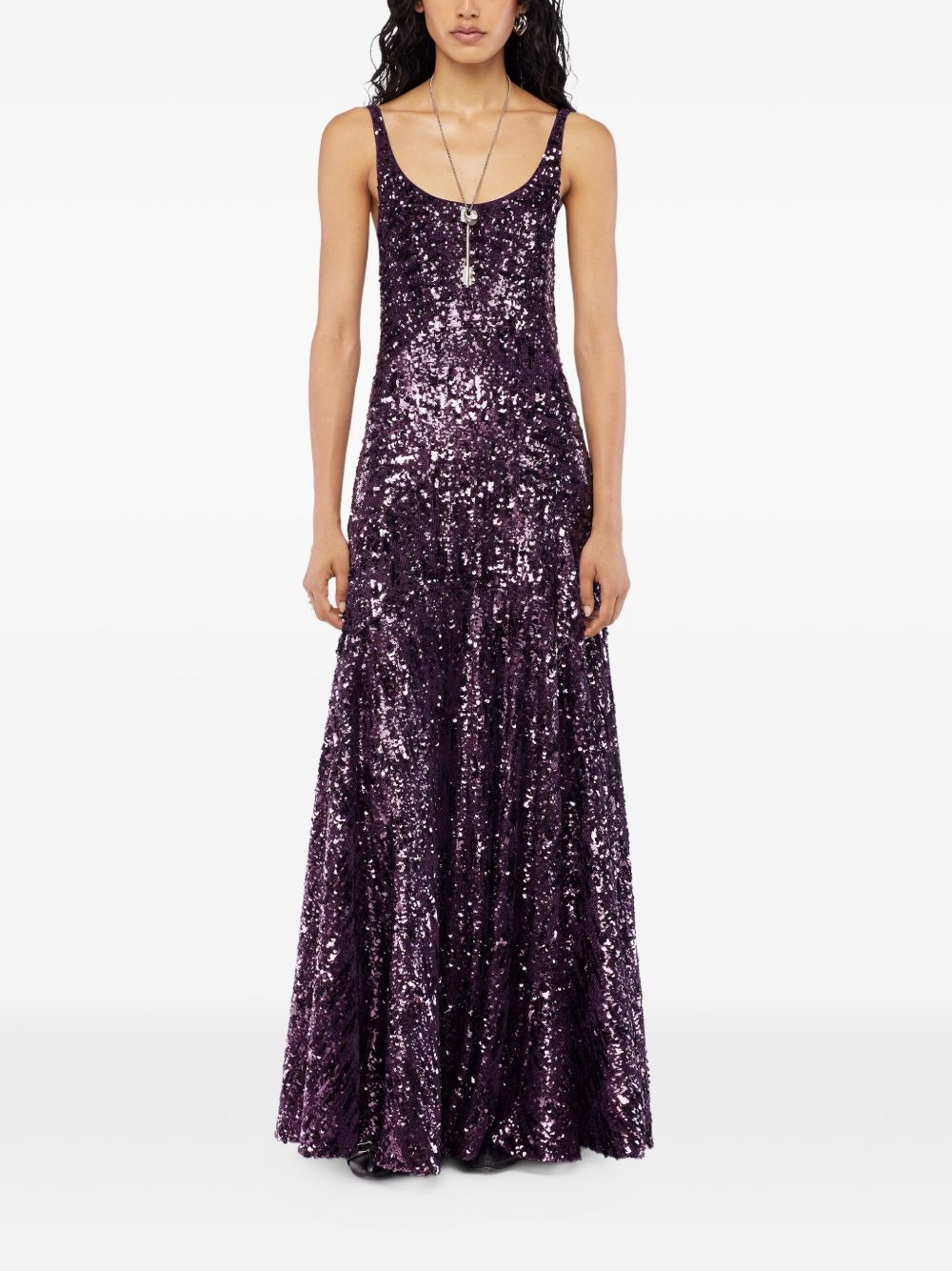 sequin-embellished maxi dress - 2