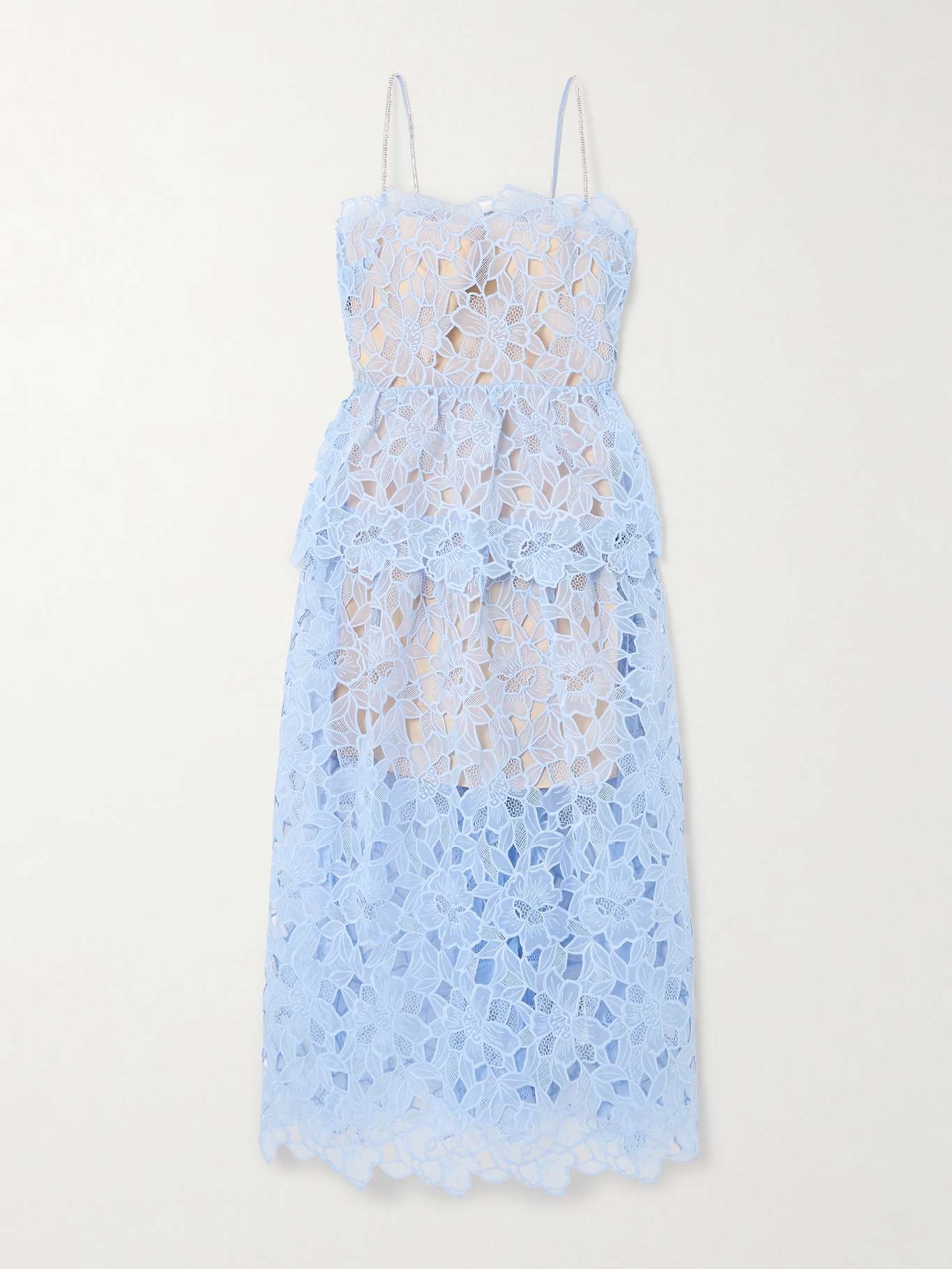 Crystal-detailed organza midi dress - 1