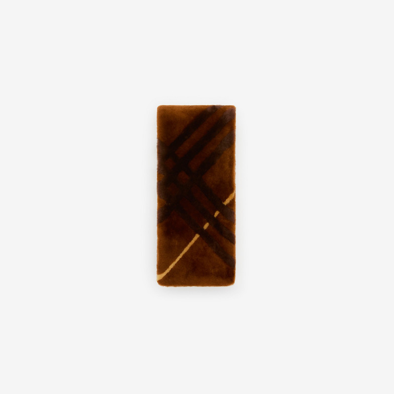 Narrow Check Shearling Scarf 4