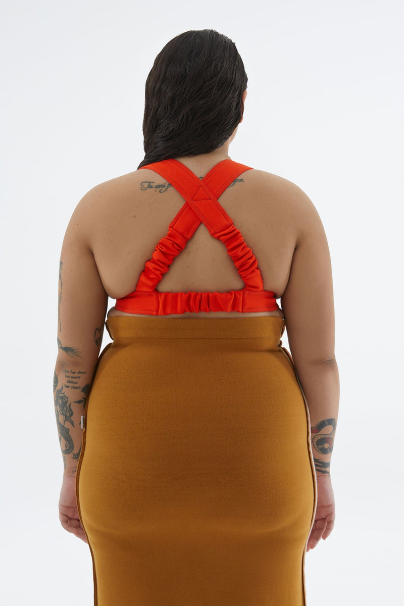 FLUO ORANGE STRETCH BRA TOP 4