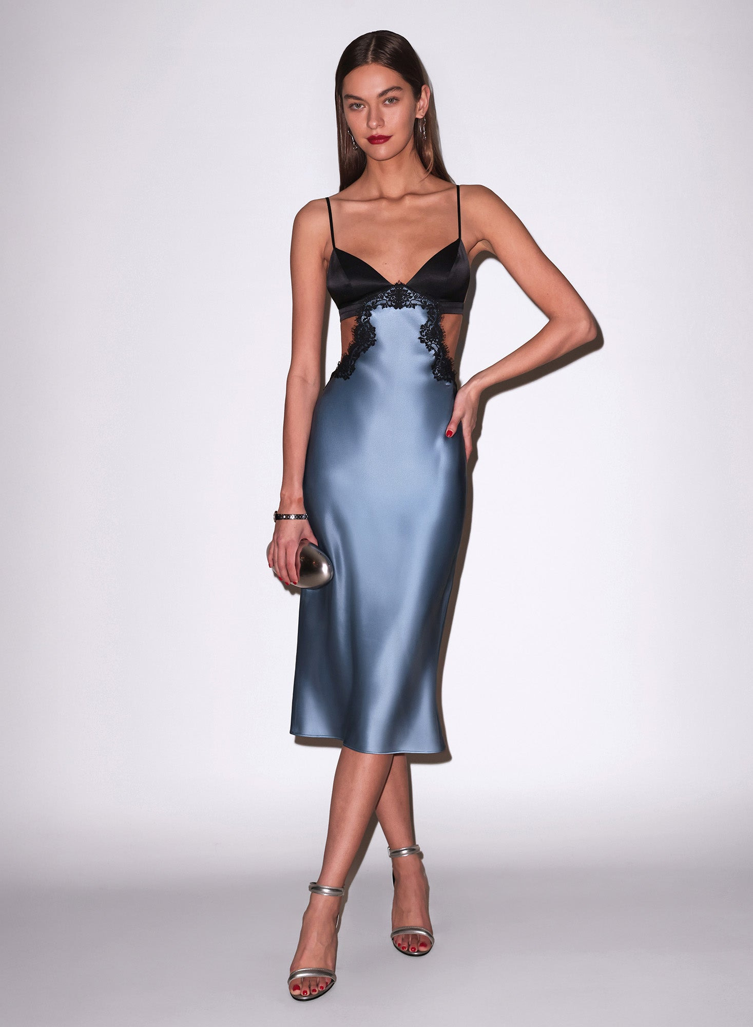 Silk & Lace Cutout Slip - 5