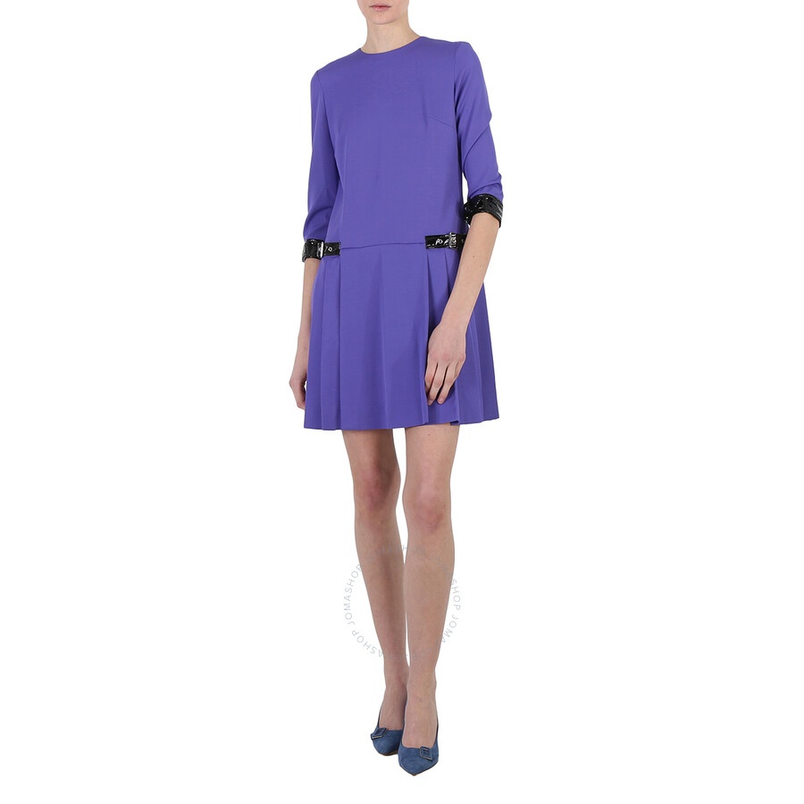 Moschino Ladies Purple Long Sleeve Dress - 3
