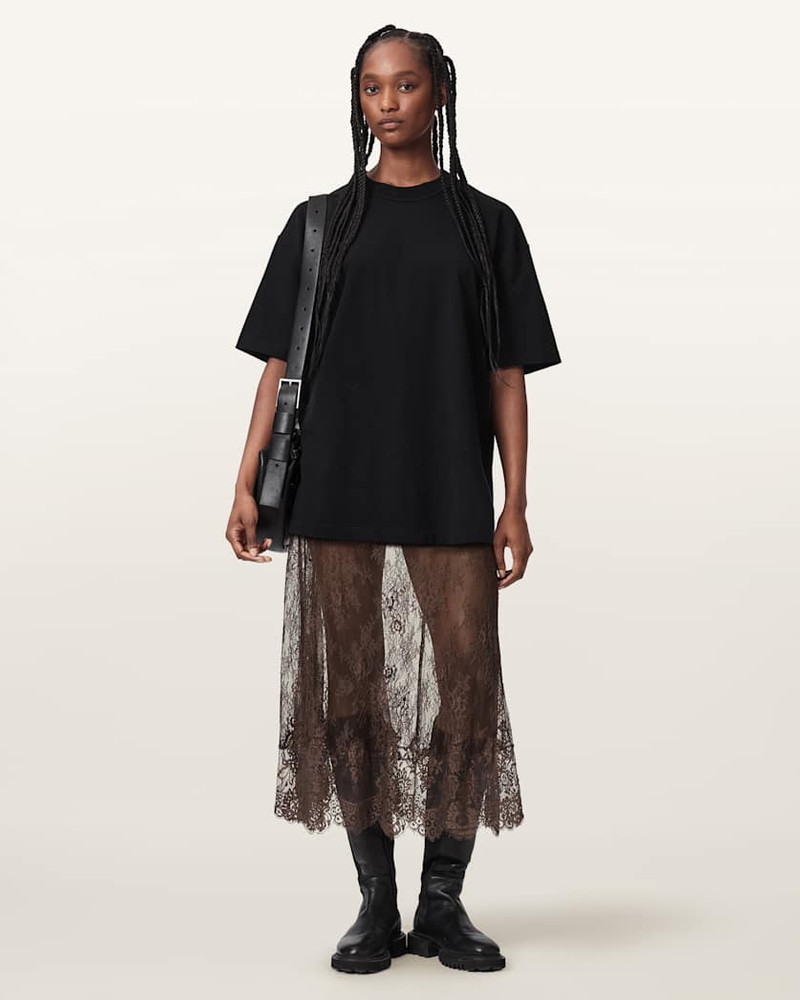 ALLSAINTS ARRAN LACE ANKLE LENGTH SKIRT outlook