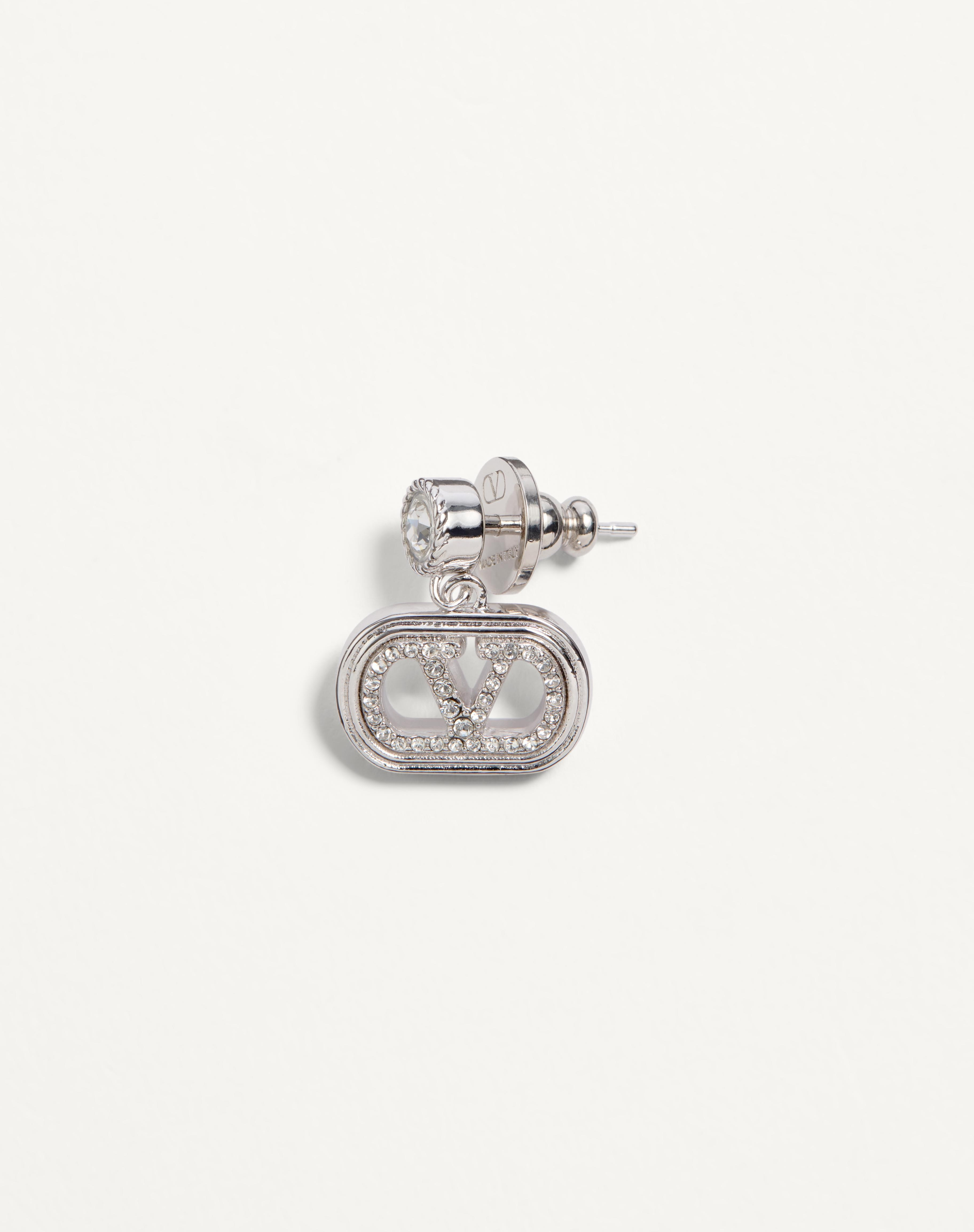 OVAL METAL EARRINGS WITH SWAROVSKI® CRYSTALS - 3