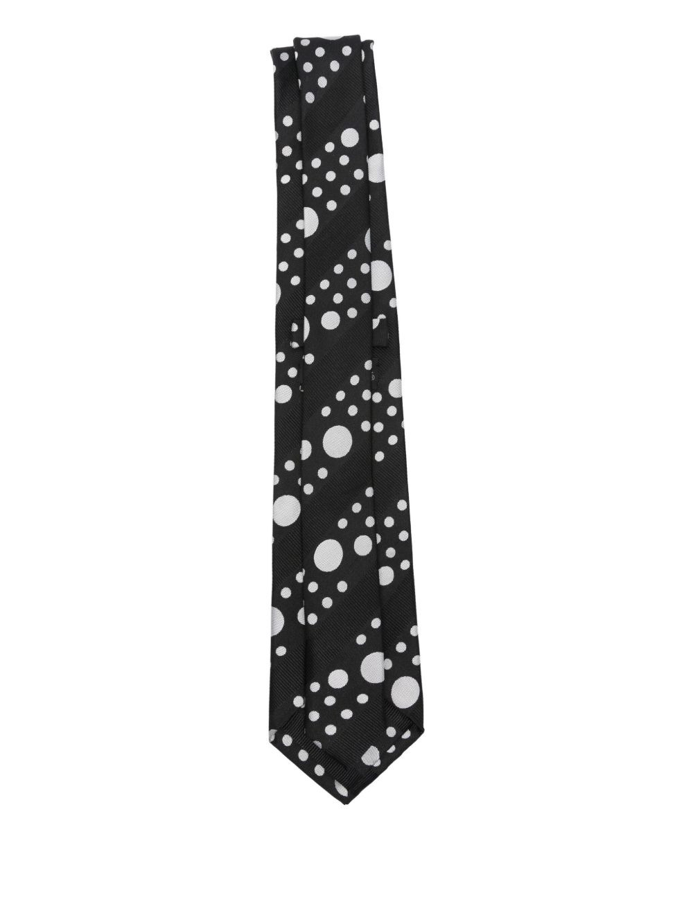 polka-dot silk tie - 2