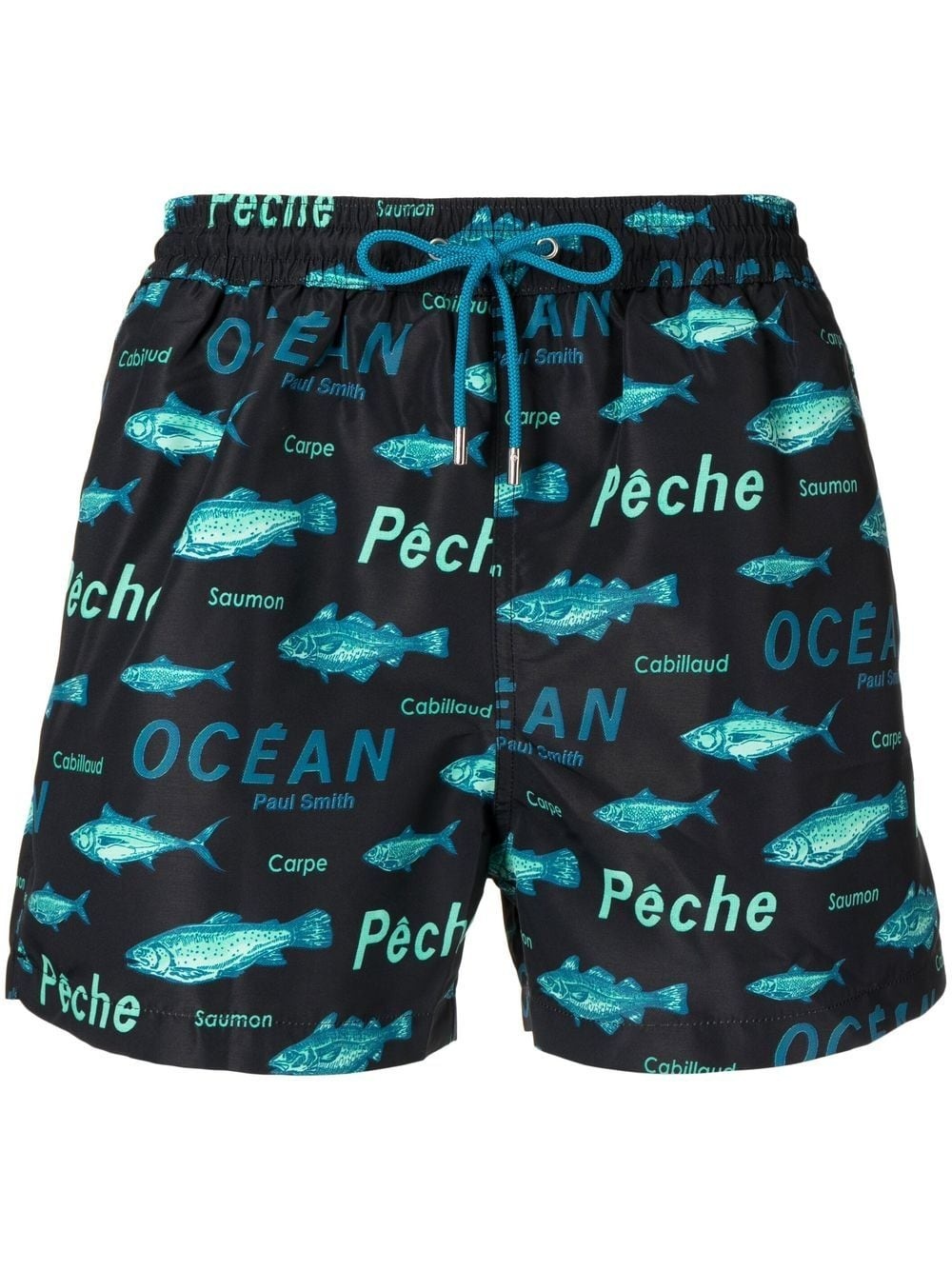 fish-print swim shorts - 1