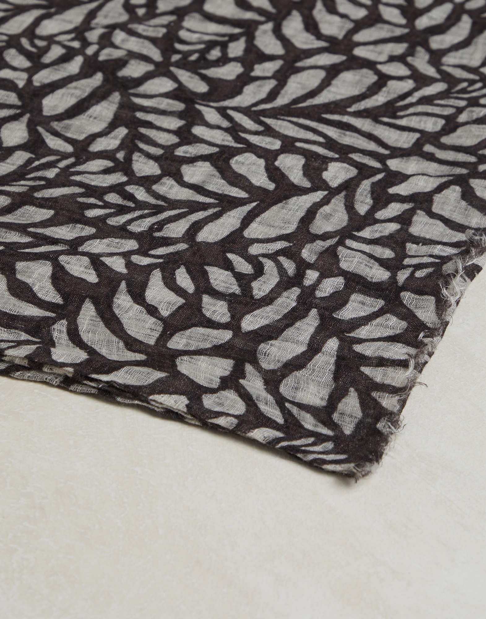 Ramage print linen scarf - 2