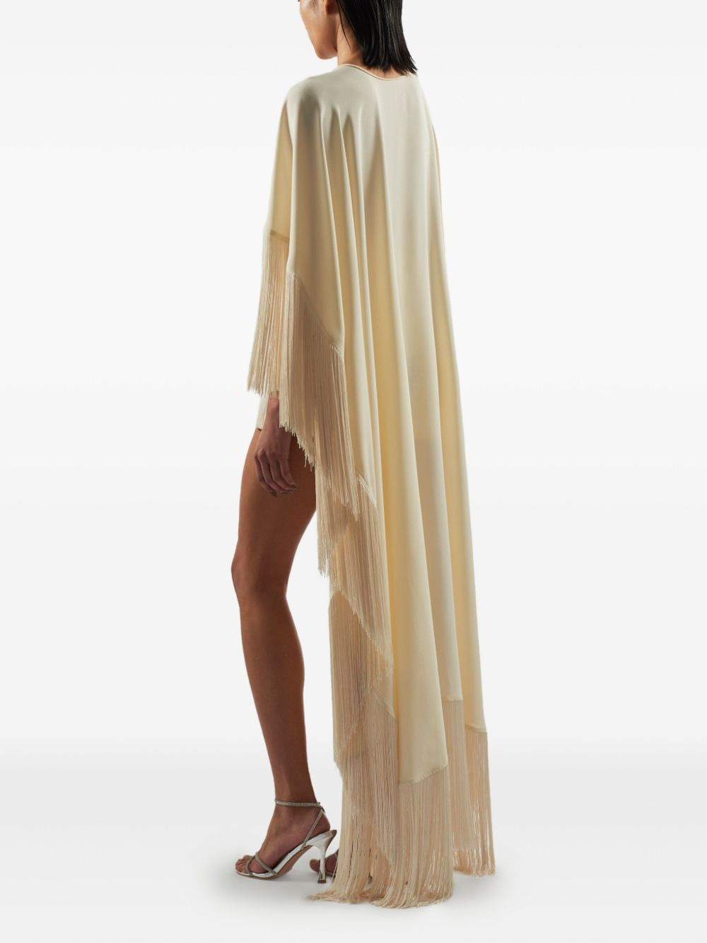 1970 fringe-trim mini dress - 3