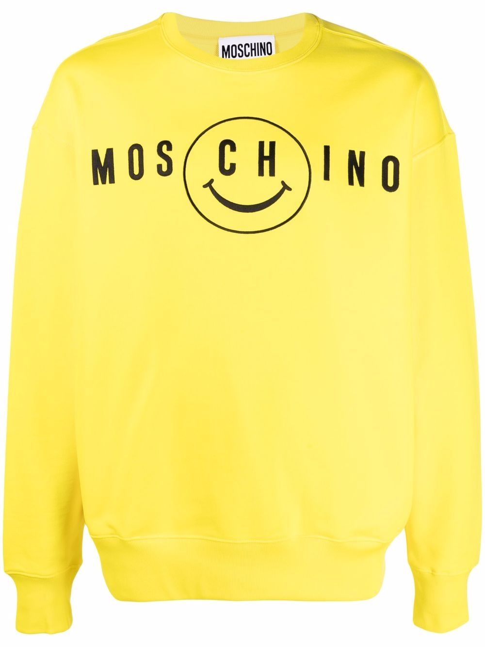 smiley-print cotton sweatshirt - 1