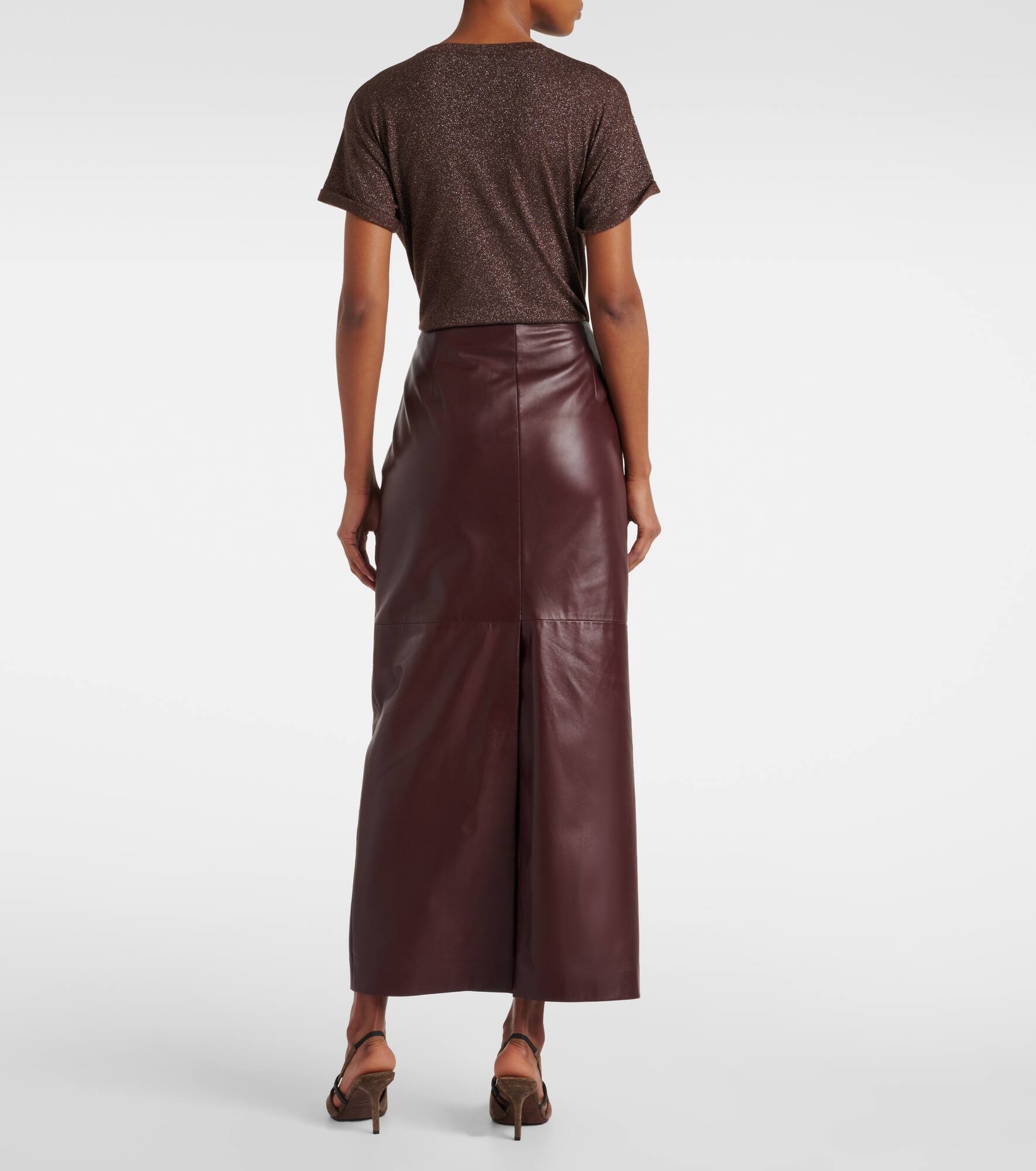 Leather maxi skirt - 3