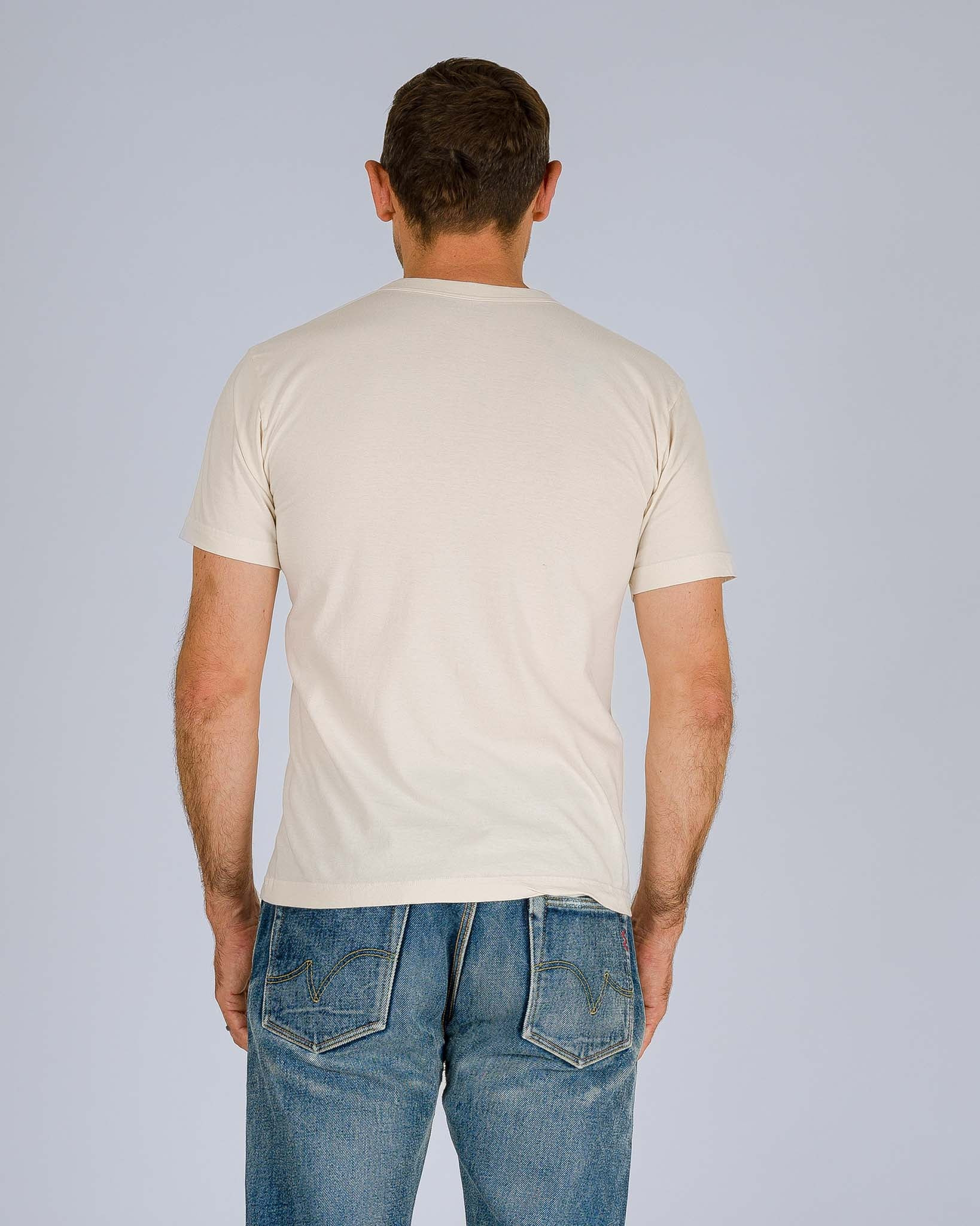 UTIL-NPDYE-REED UTILITEES - 5.5oz Loopwheel Crew Neck T-Shirt - Natural Pigment Dyed Reed - 3