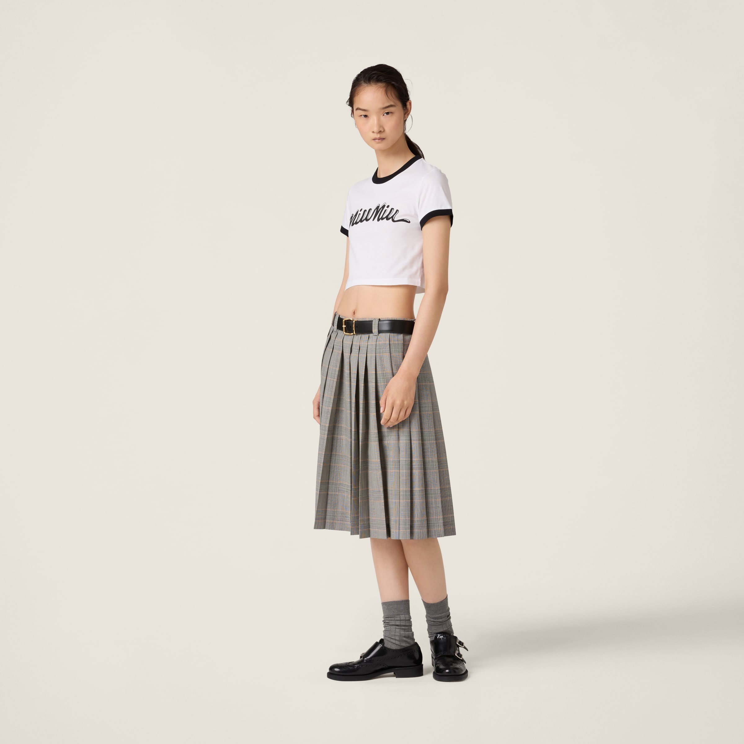Cotton jersey T-shirt with printed logo - 2
