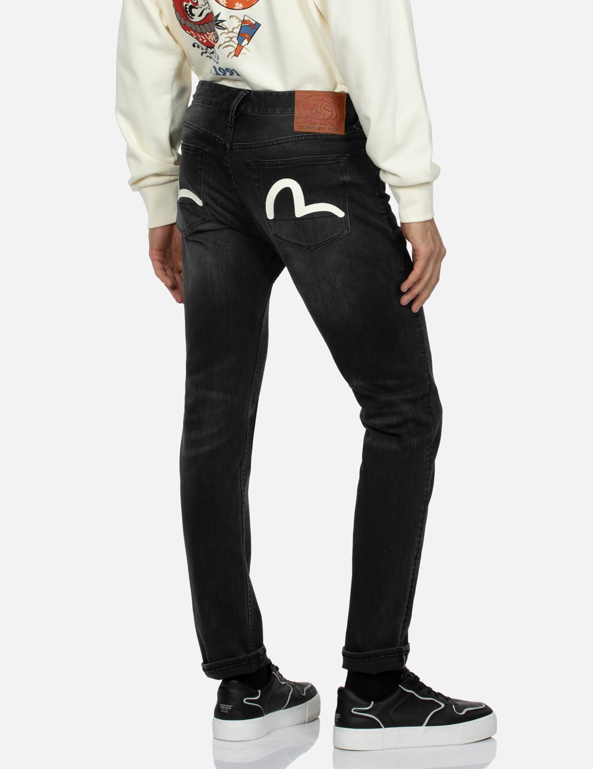Seagull Print Flex Skinny Denim Jeans #2028 - 7