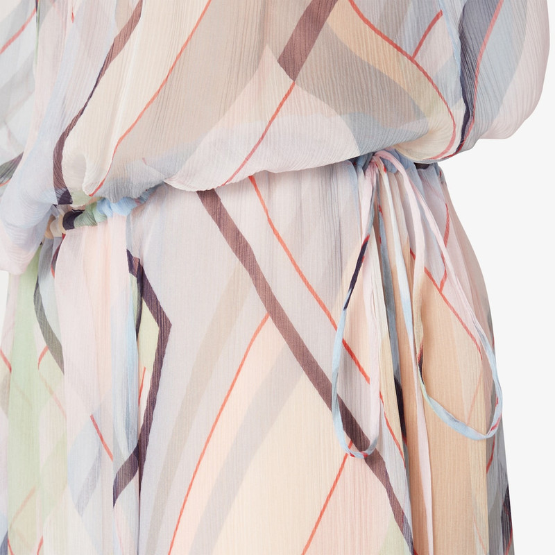 Dress Silk chiffon dress with multicolor print 3