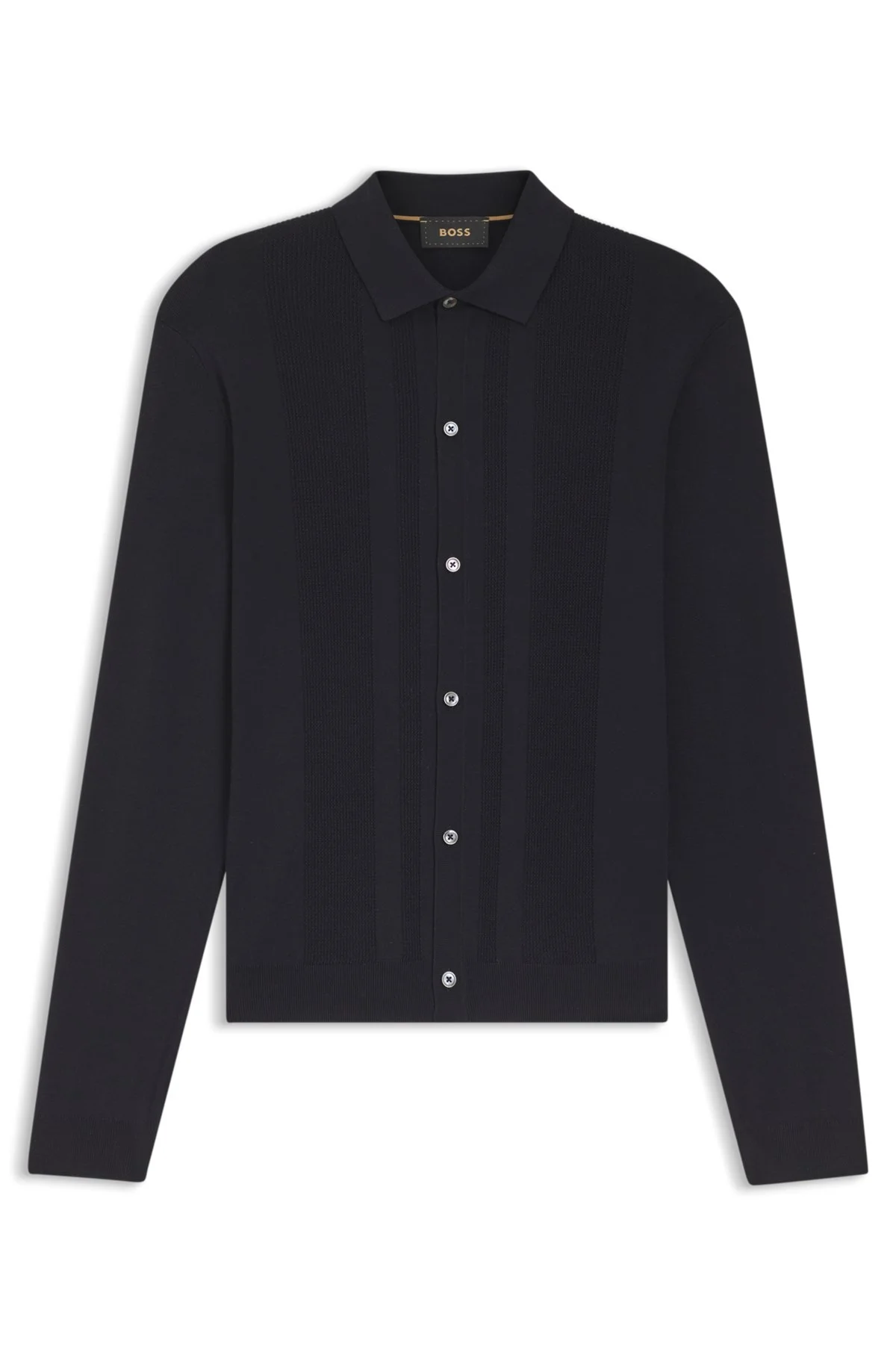 SILK CARDIGAN WITH MESH PANELING - 1