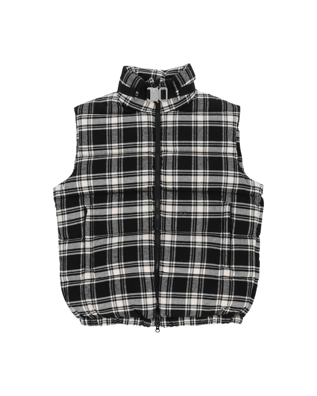 PUFFER VEST W SILVER BUCKLE - 1