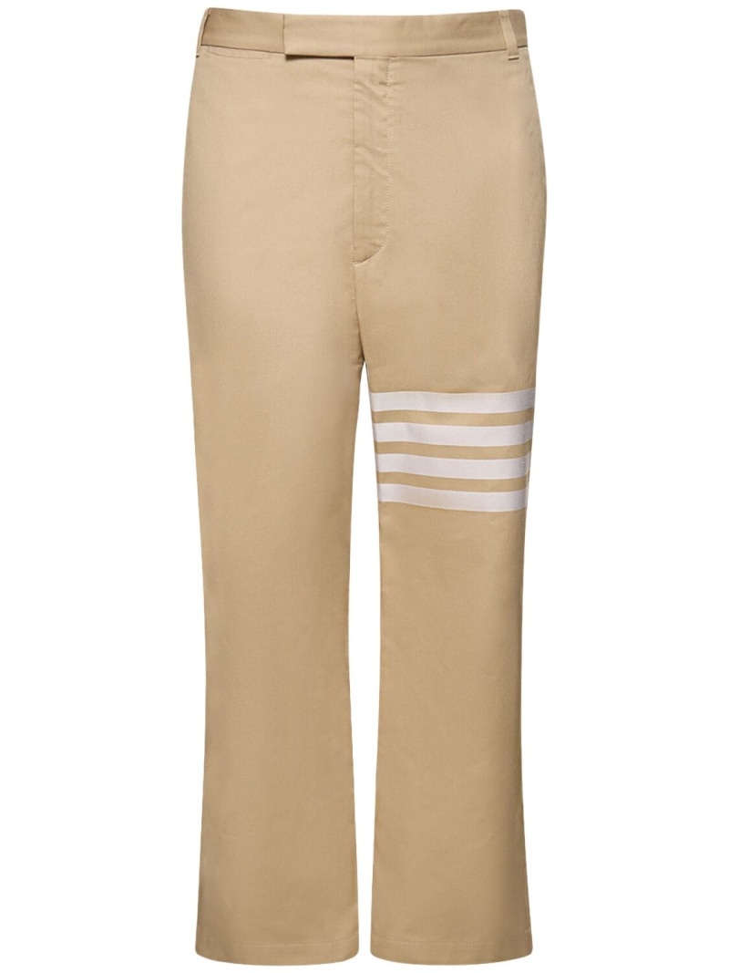 Unconstructed straight leg cotton pants - 1