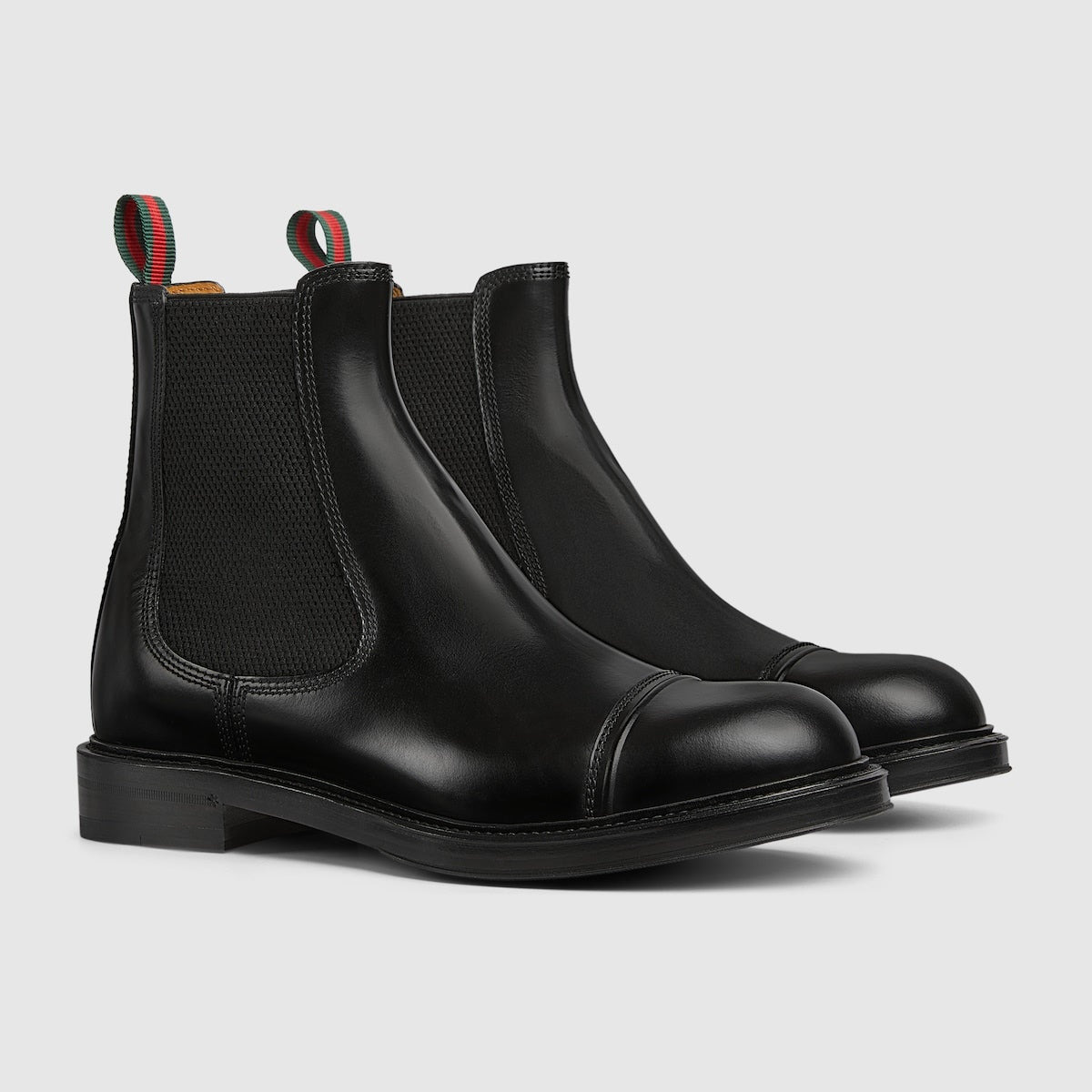 Gucci Web Detail Leather Boots - 2