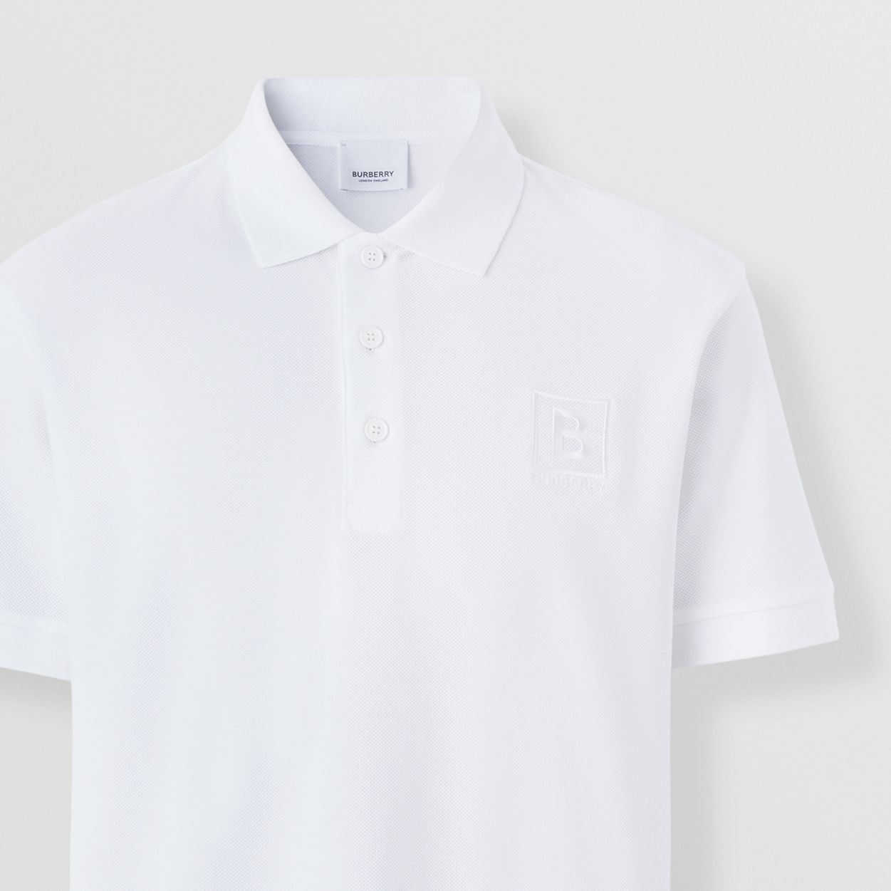 Letter Graphic Cotton Piqué Polo Shirt - 2