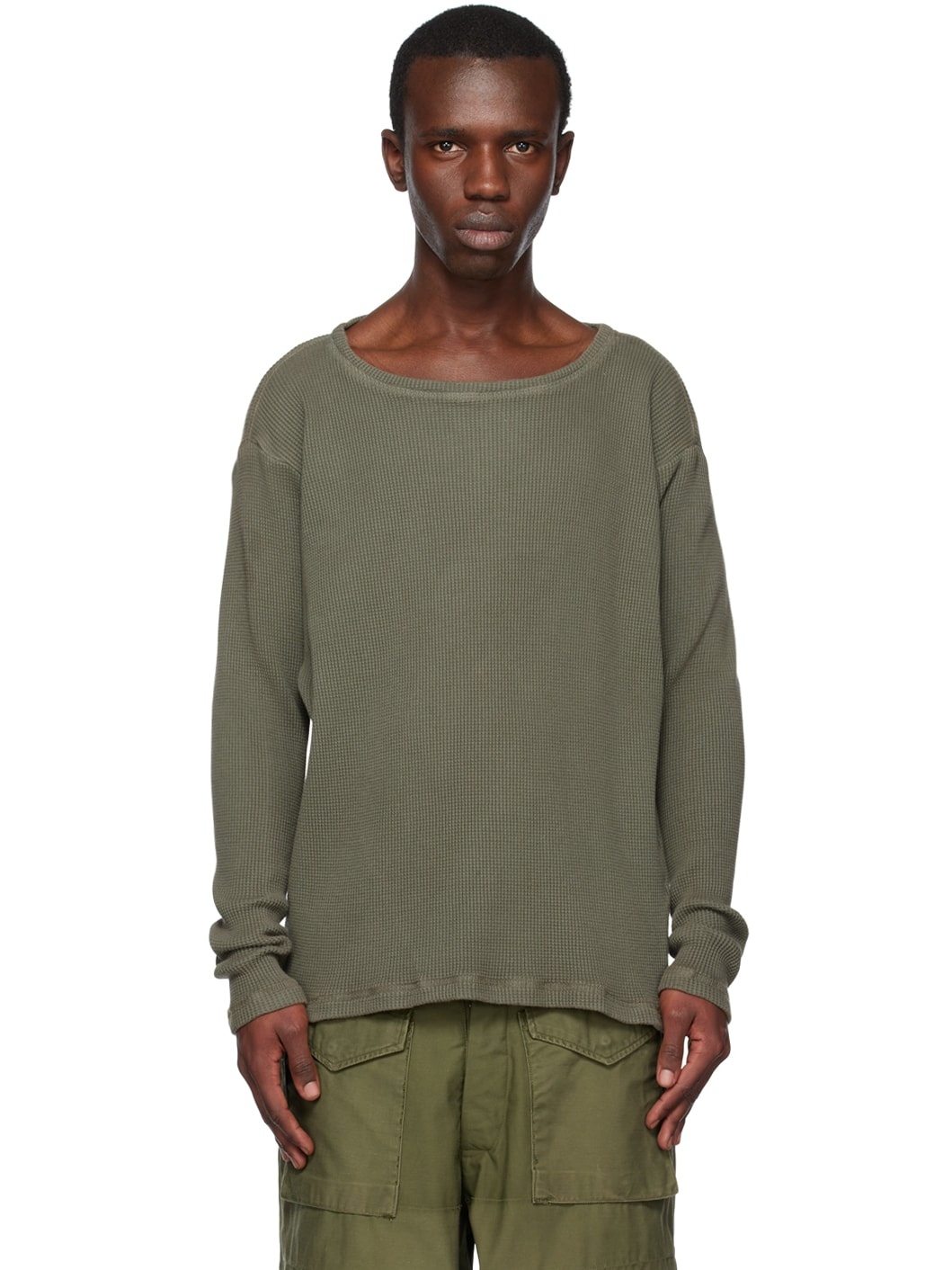 Khaki Crewneck Sweatshirt - 1