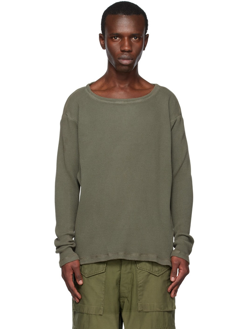 Khaki Crewneck Sweatshirt 1