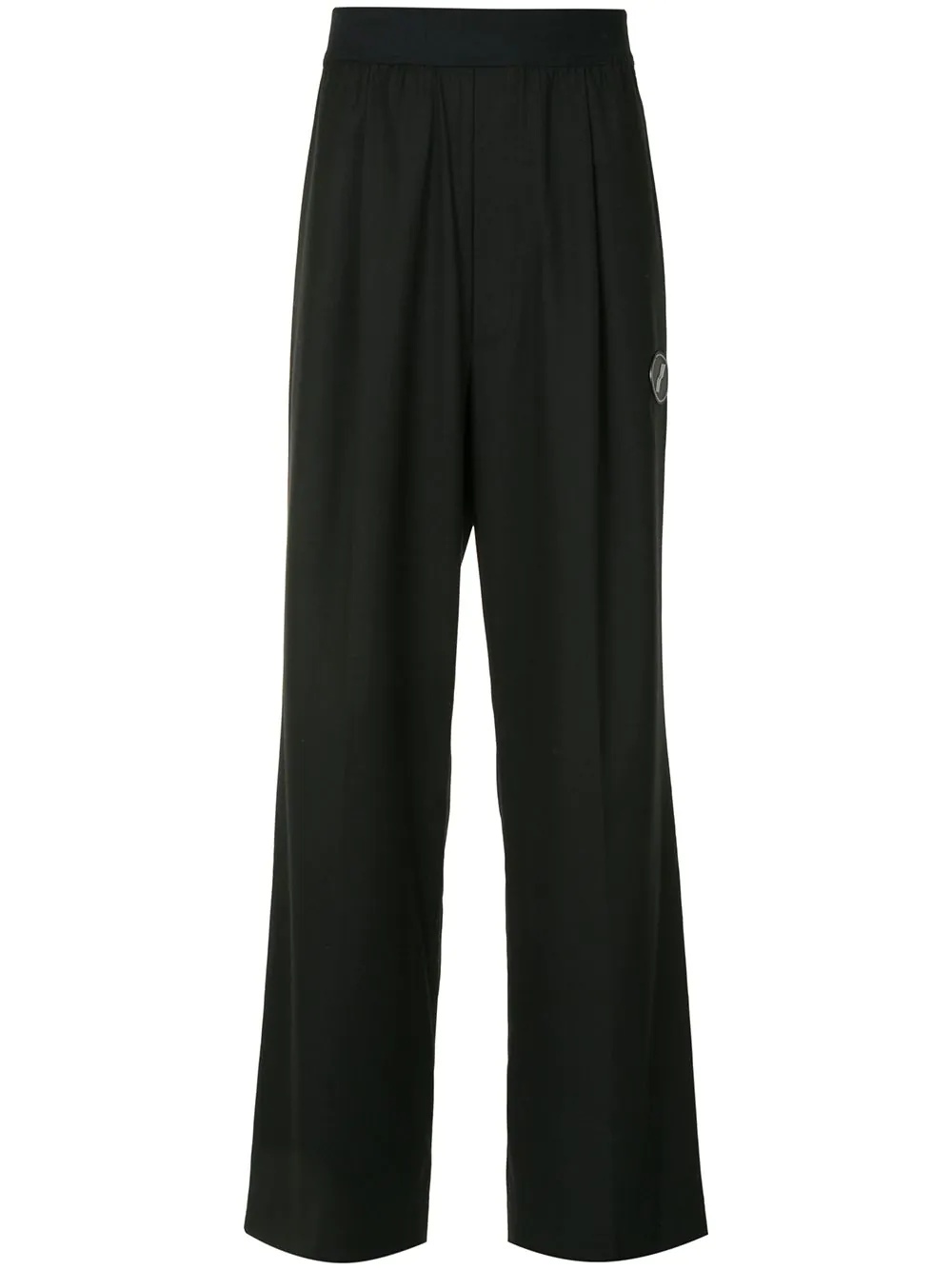 elasticated wide leg trousers - 1