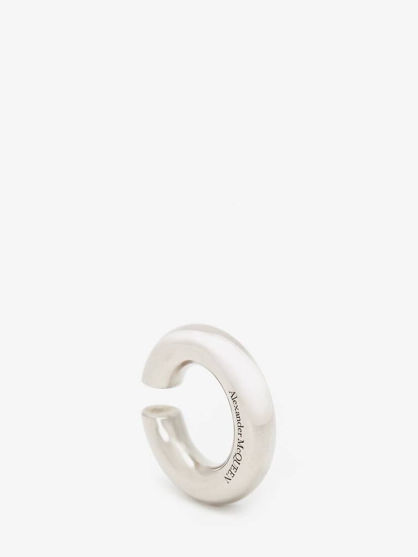 Women's Round Ear Hook in Antique Silver - 5