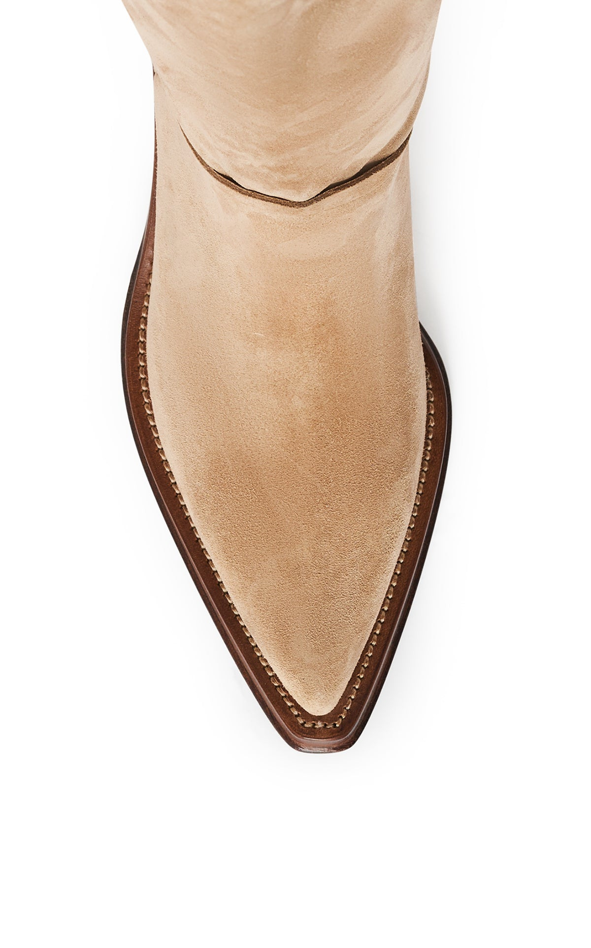 Camero Knee-High Cowboy Boot in Sand Suede - 4