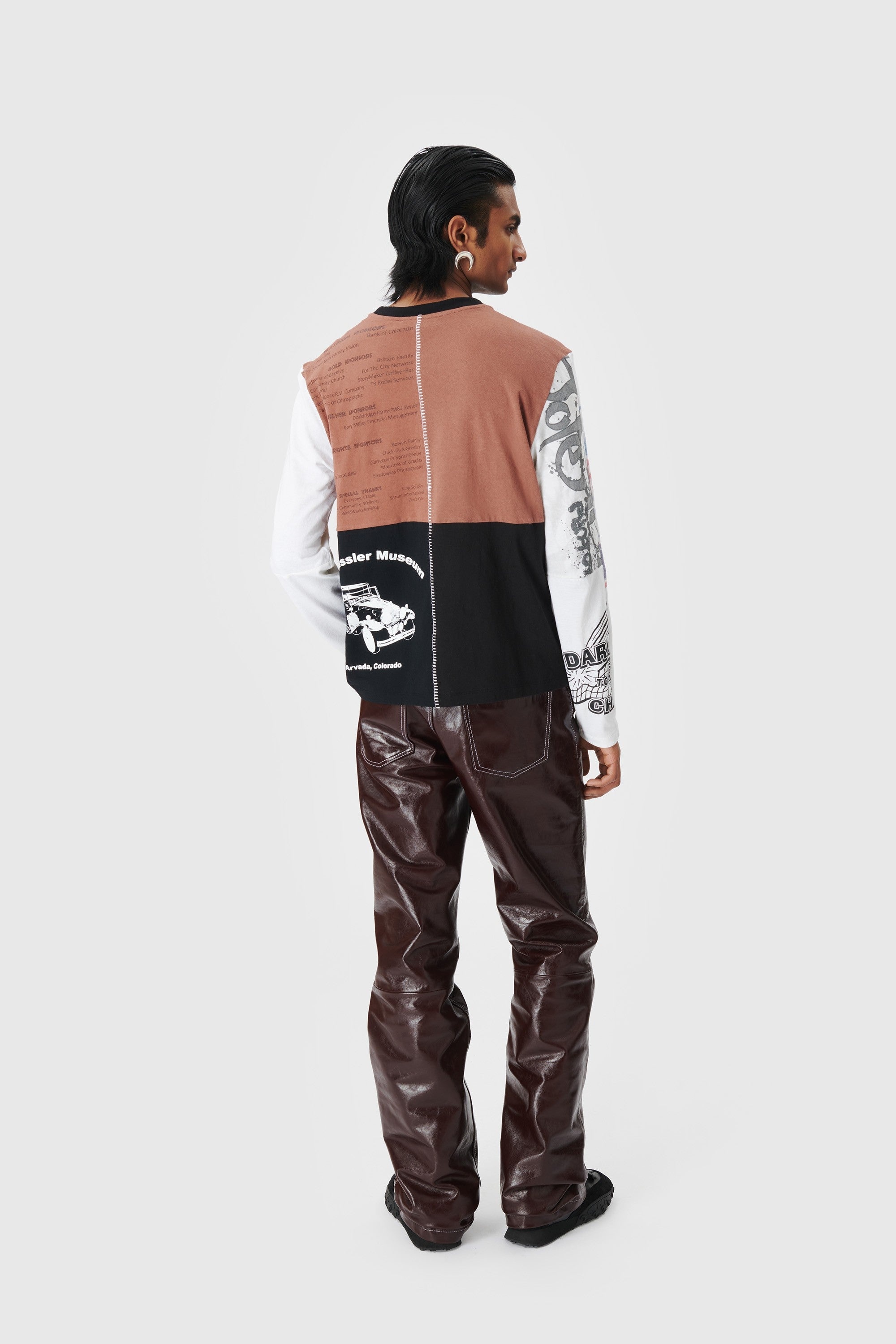 Regenerated Graphic T-Shirt Patchwork T-Shirt - 4