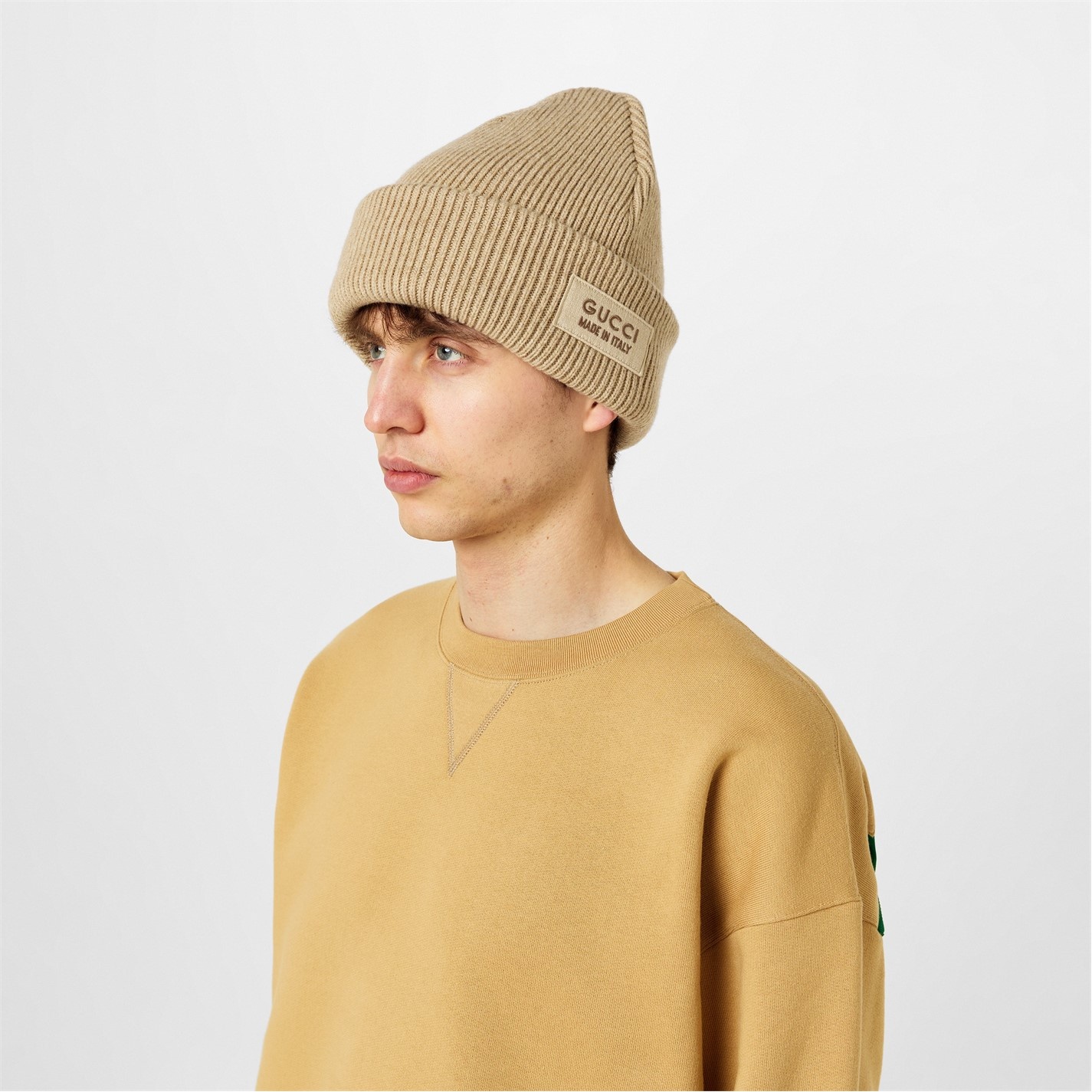 KNIT WOOL HAT WITH PATCH - 2