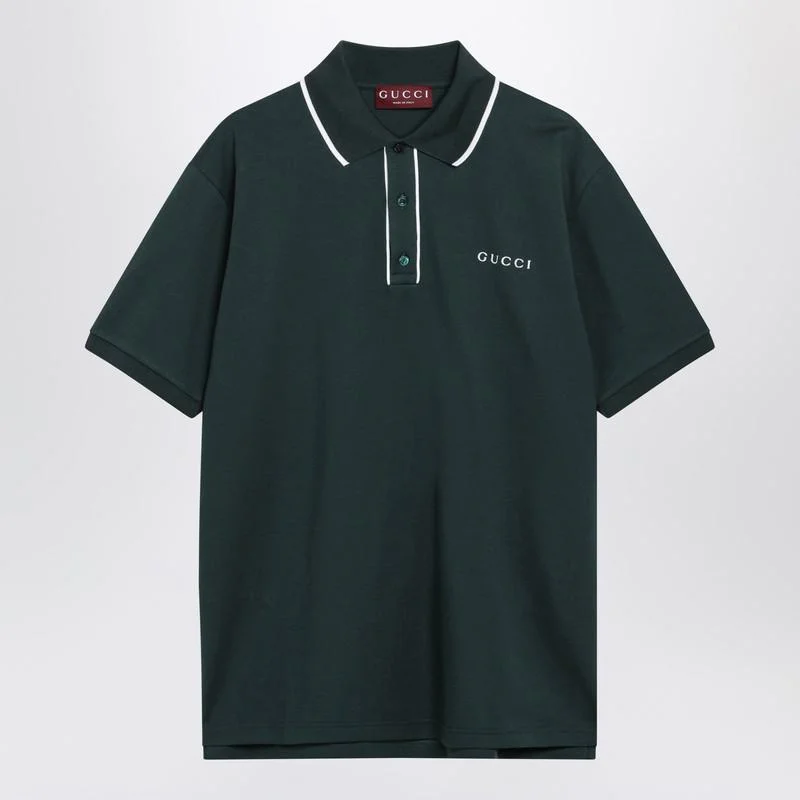 Gucci Petrol-Green Piqué Polo Shirt - 1
