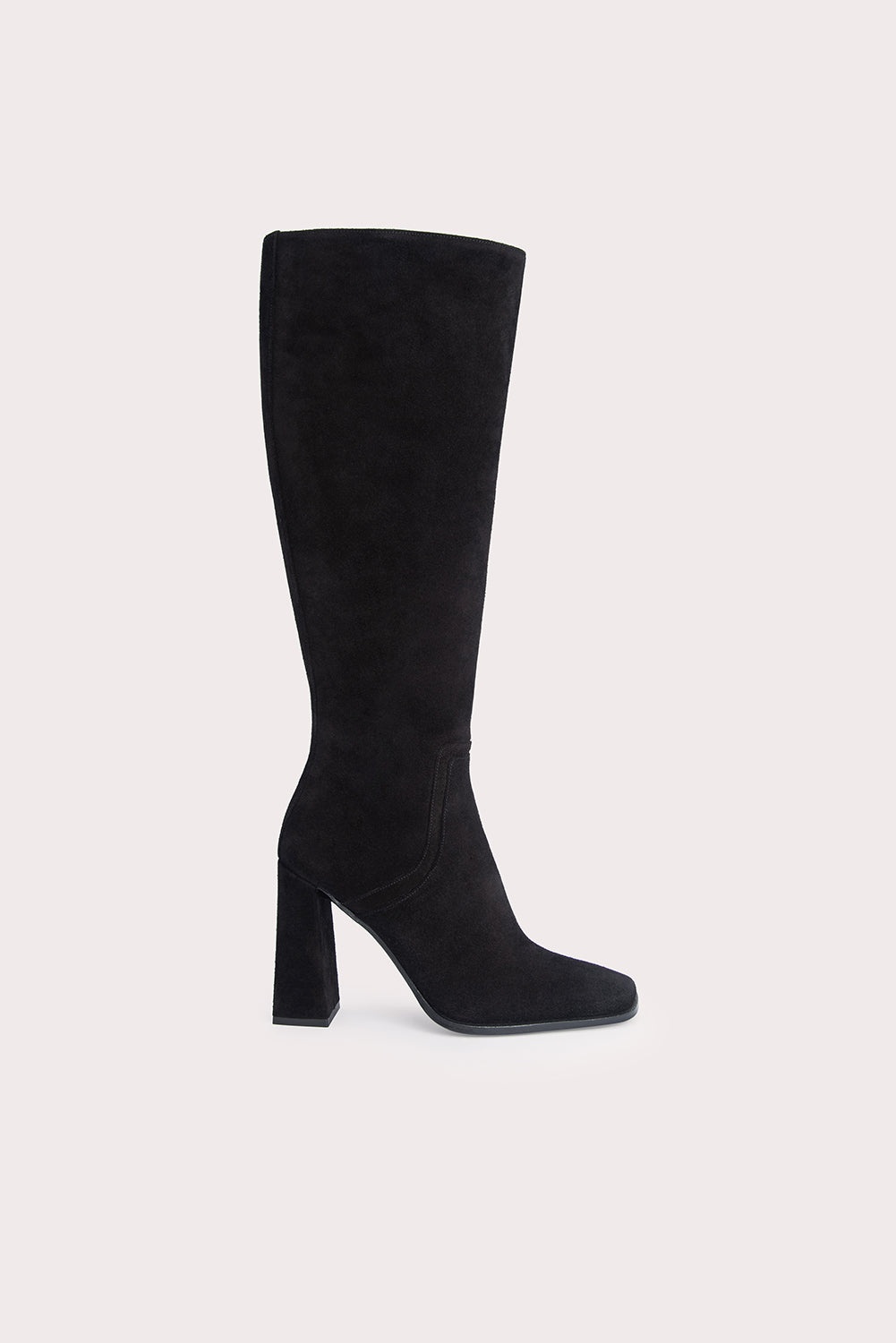 Tia Black Suede Leather - 1