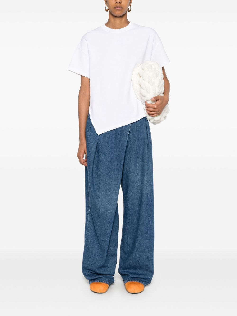 Asymmetric cotton t-shirt - 4