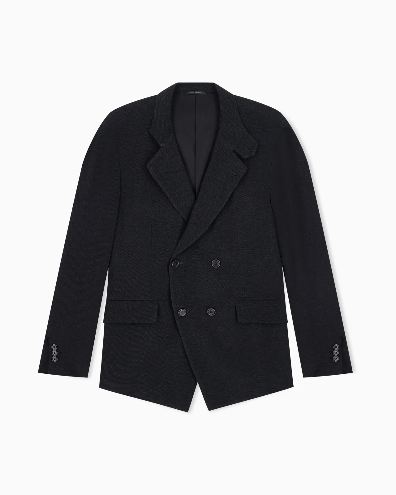 BLAZER REGULAR FIT IN CUPRO WITH A WAVY BLEACHED FINISH - 1