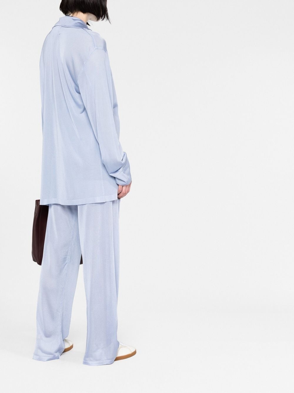 high-waisted wide-leg trousers - 4