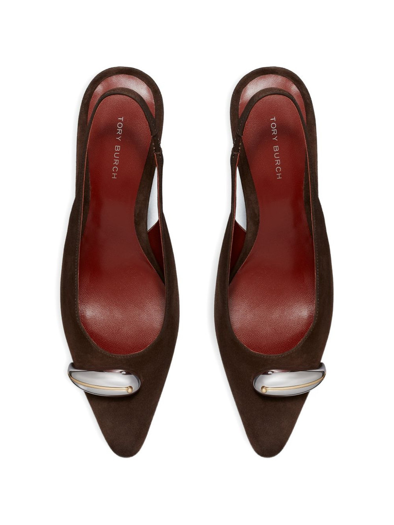 Pierced XL slingback pumps 3