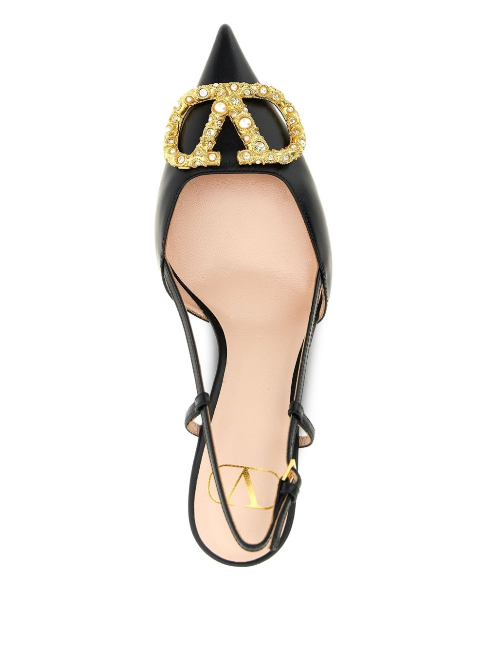 80mm VLogo Signature slingback pumps - 4